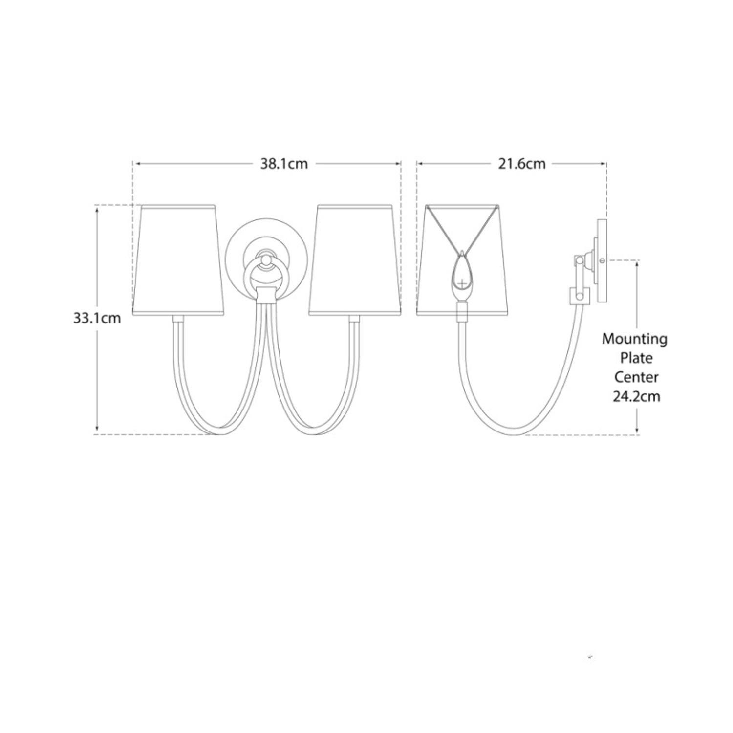 Reed Double Wall Light Bronze Light Double - Andrew Martin