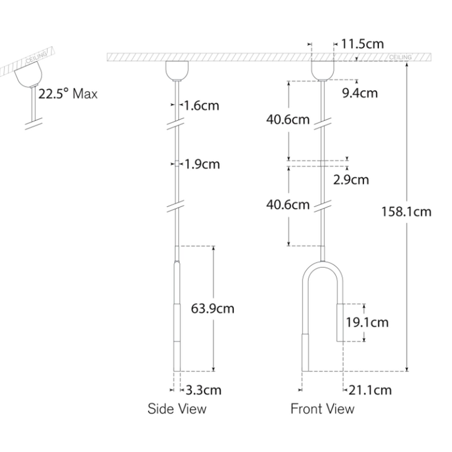 Rousseau Pendant Brass Pendant Light Antique-burnished Brass Crystal - Andrew Martin