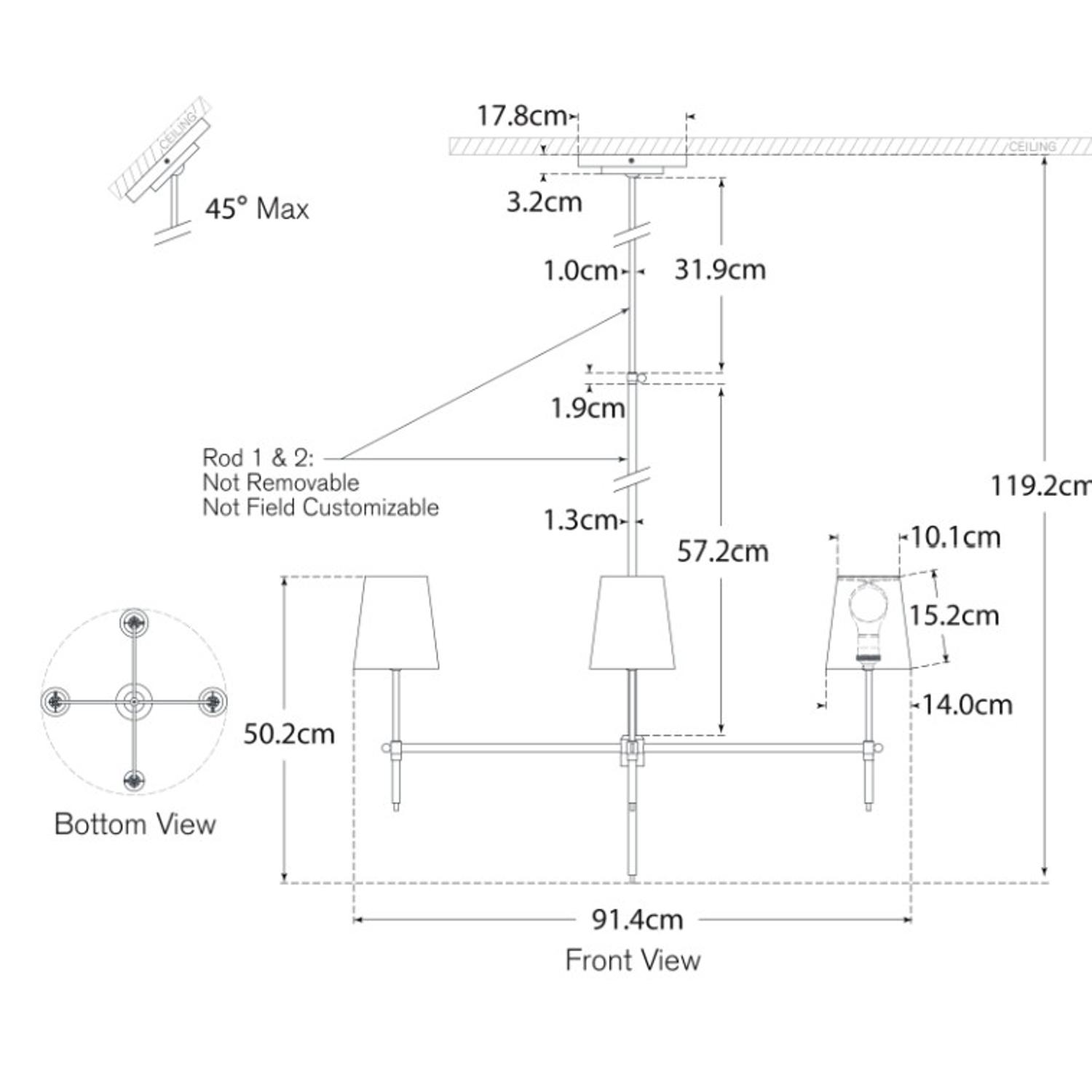 Bryant Chandelier Bronze Chandelier - Andrew Martin