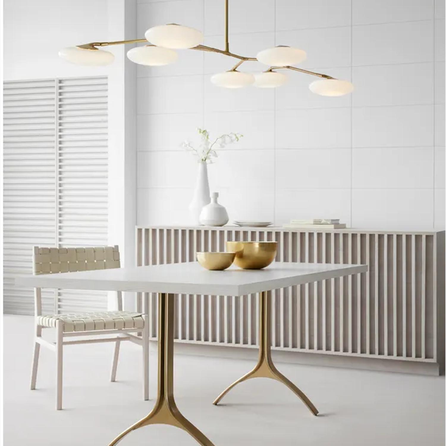 Brindille Linear Chandelier Light Soft Brass - Andrew Martin