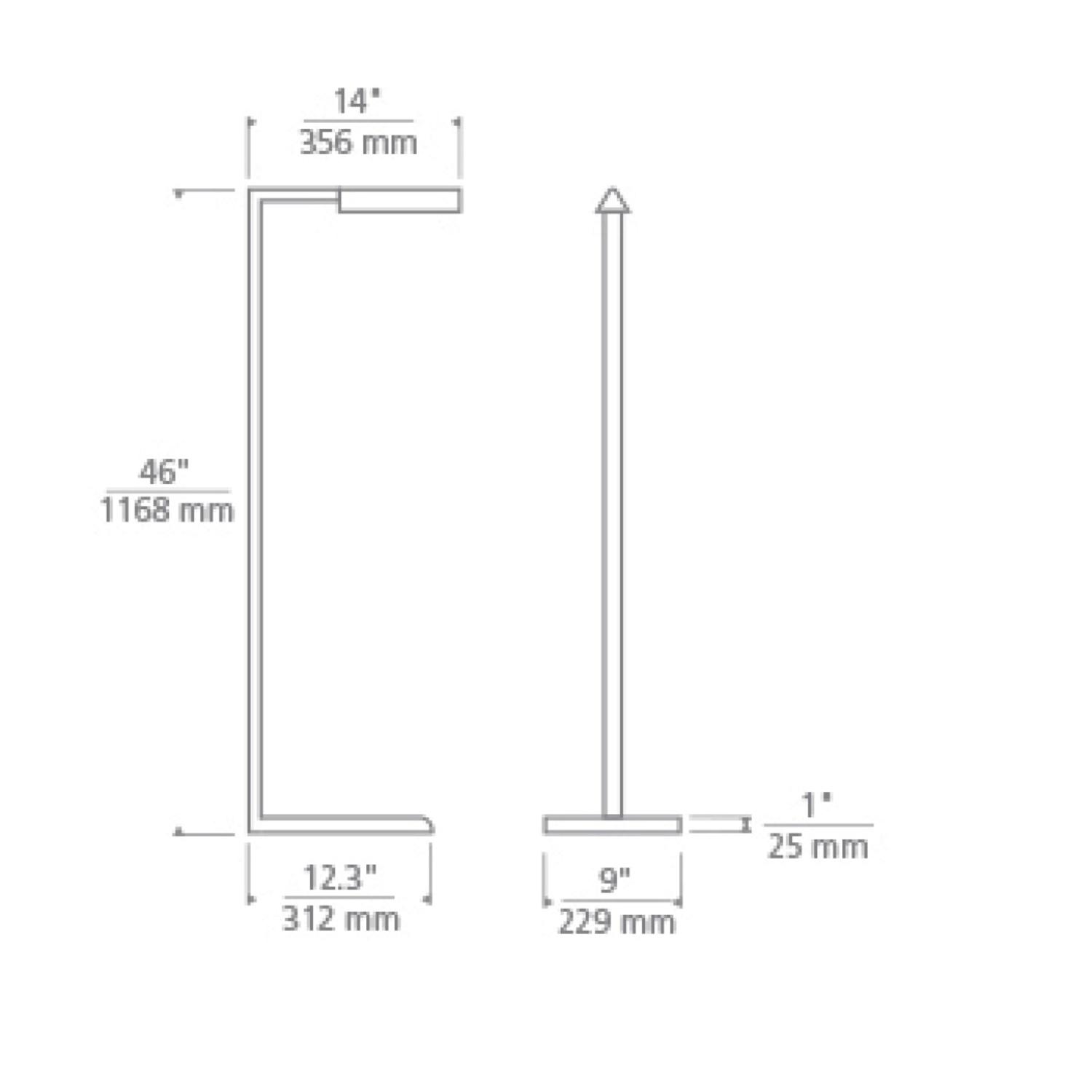 Dessau Floor Lamp Black Light Nightshade Black - Andrew Martin