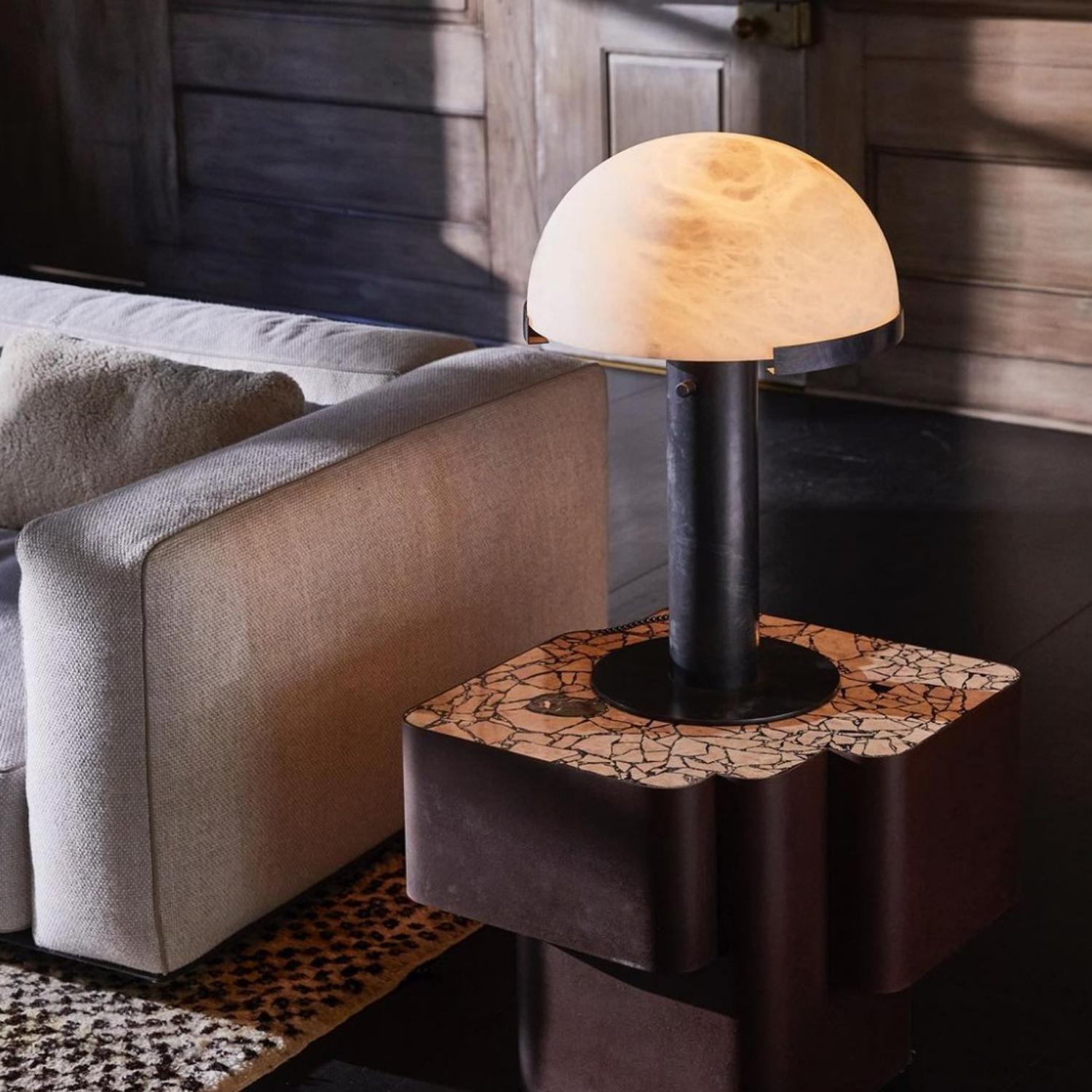 Melange Table Lamp Table Lamp Bronze Alabaster - Andrew Martin