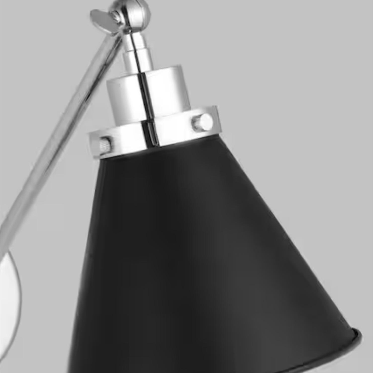 Wellfleet Wall Light Black Nickel Light Midnight Black Polished Nickel - Andrew Martin