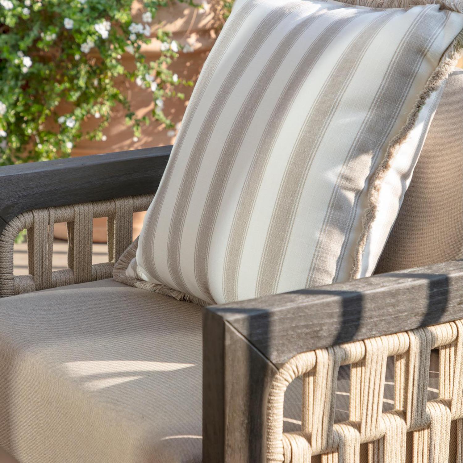 Tote Sand Hollowfibre Cushion 55cm X 55cm - Andrew Martin Sophie Paterson Stripe