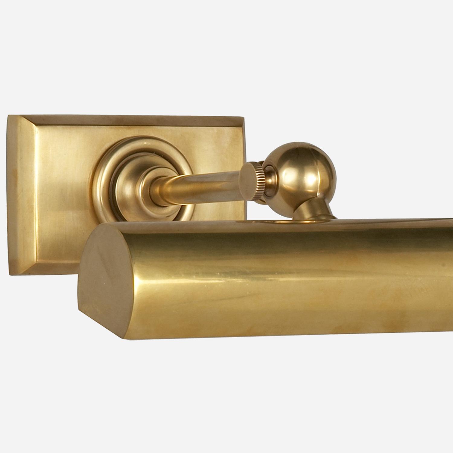 Cabinet Maker S Single Picture Light Brass Picture Light Large Hand-rubbed Antique Brass - Andrew Martin