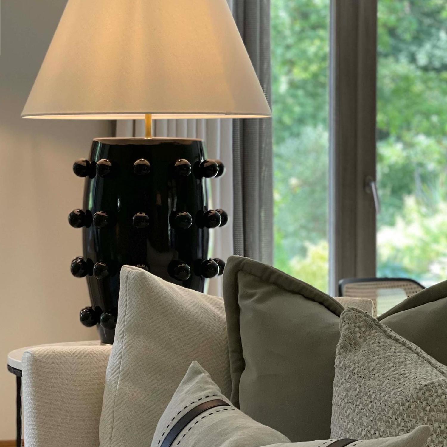 Linden Table Lamp Black Table Lamp Large - Andrew Martin