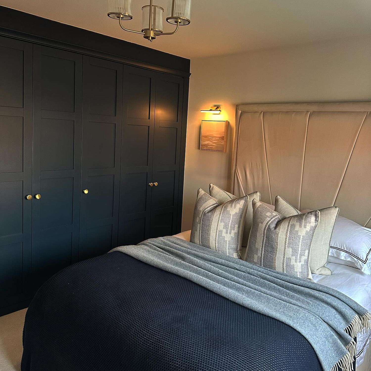 Indus Denim Sustainable Feather Cushion - Andrew Martin Linen Blend Ikat Stripe