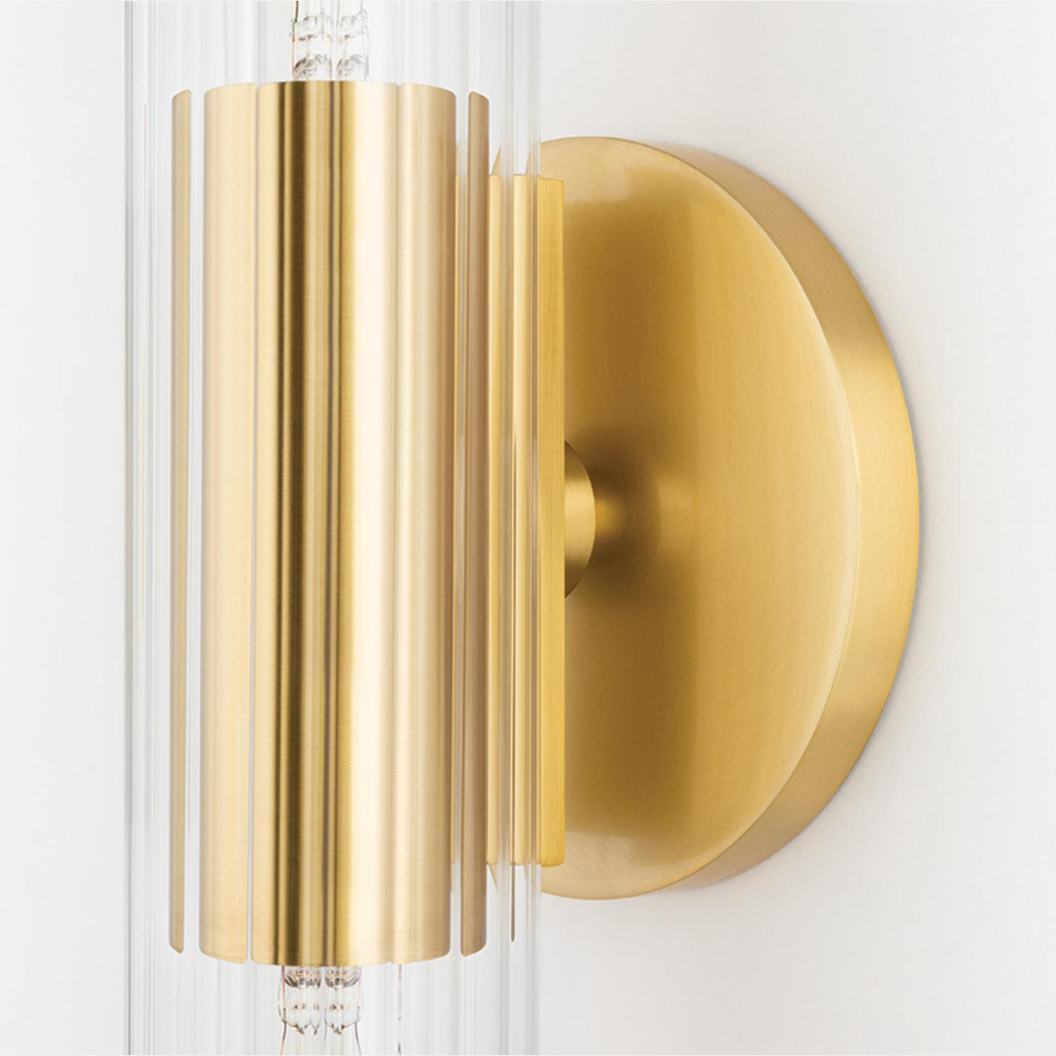 Cecily Wall Light Brass Wall Light Large Aged Brass - Andrew Martin