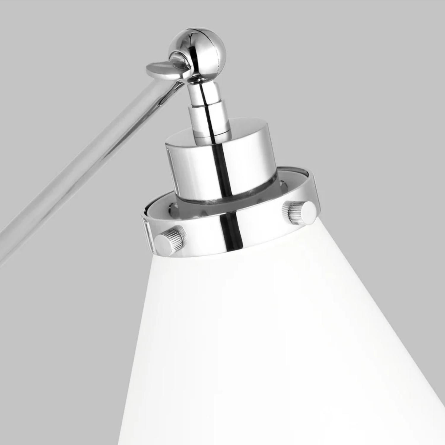 Wellfleet Wall Light White Nickel Light Matte White Polished Nickel - Andrew Martin