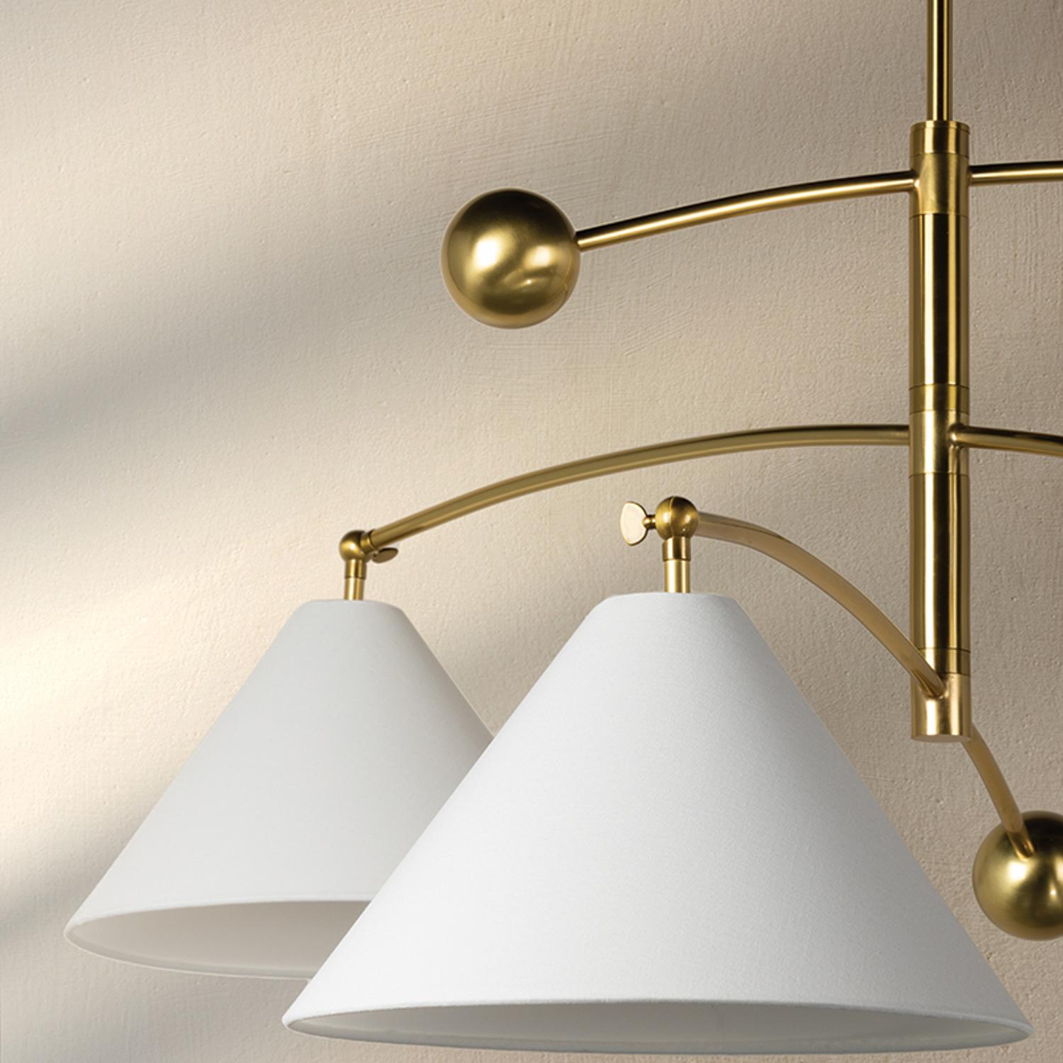 Birdie Chandelier Light Brass - Andrew Martin