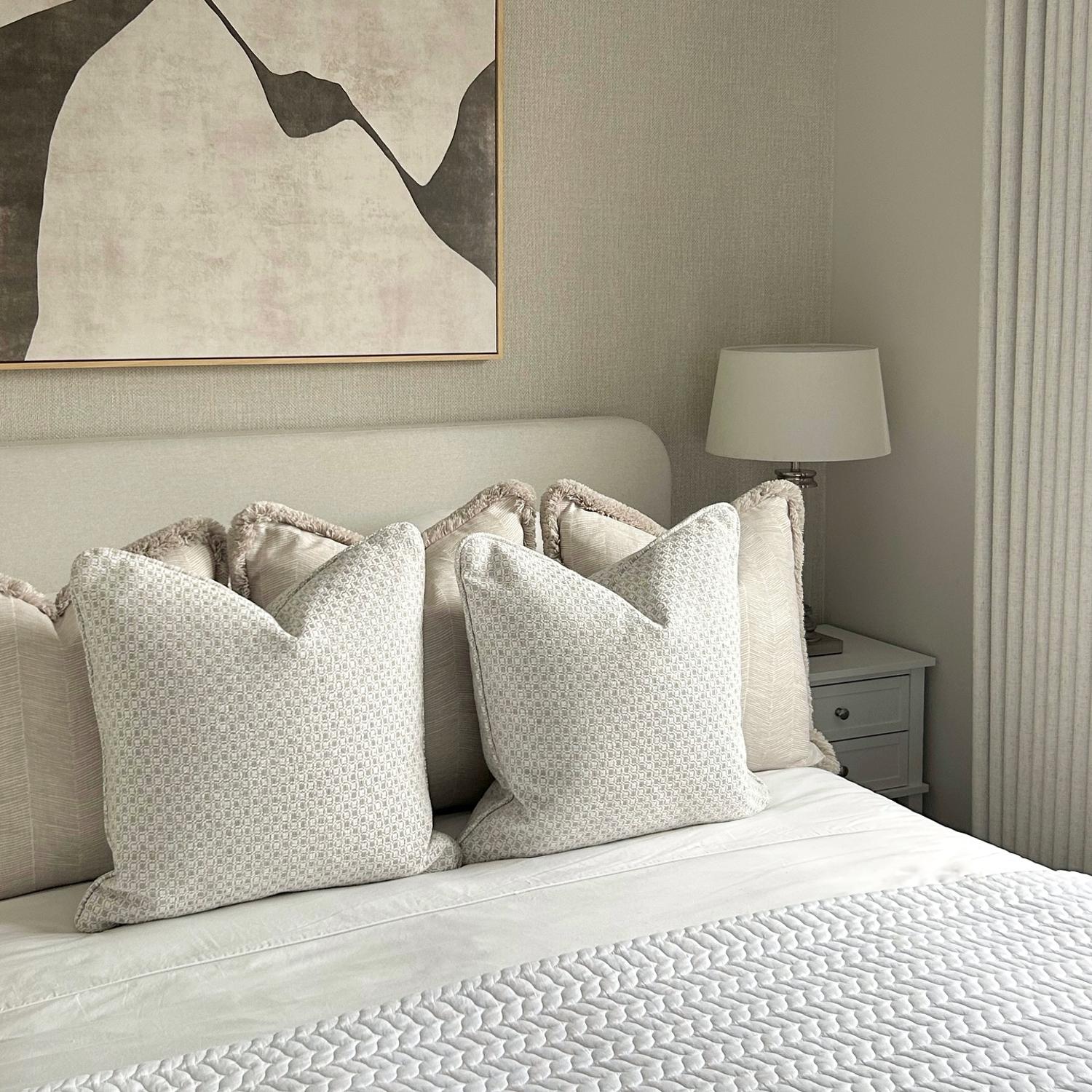 Captain Rope Wool Cushion 55cm X 55cm - Andrew Martin Woolkeepers Eco-conscious Wool Feather Filling Cotton Blend Geometric Weave