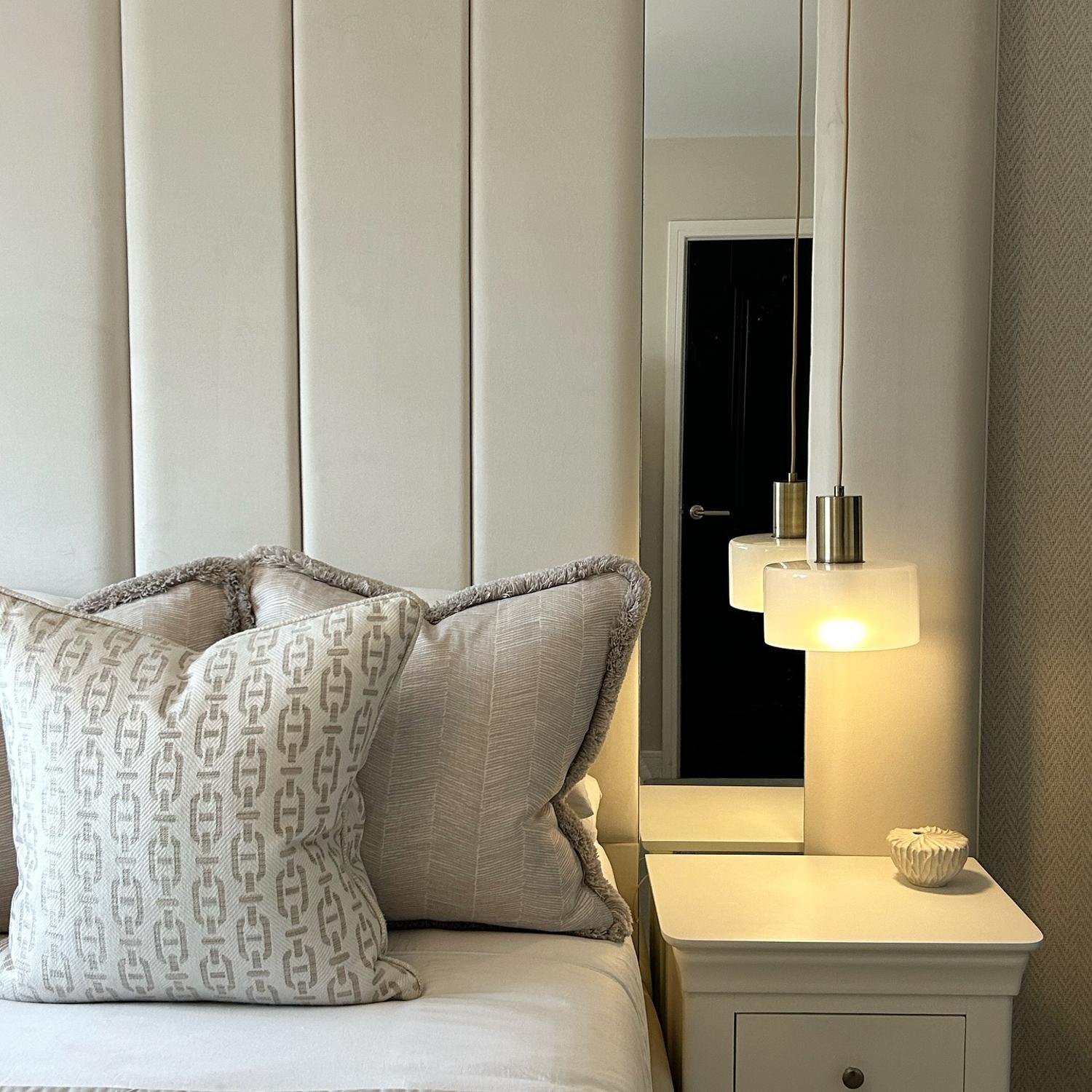 Fasano Canvas Mattinata Sustainable Feather Cushion - Andrew Martin Sophie Paterson Eco-conscious With Trim Fringe Linen Blend Herringbone