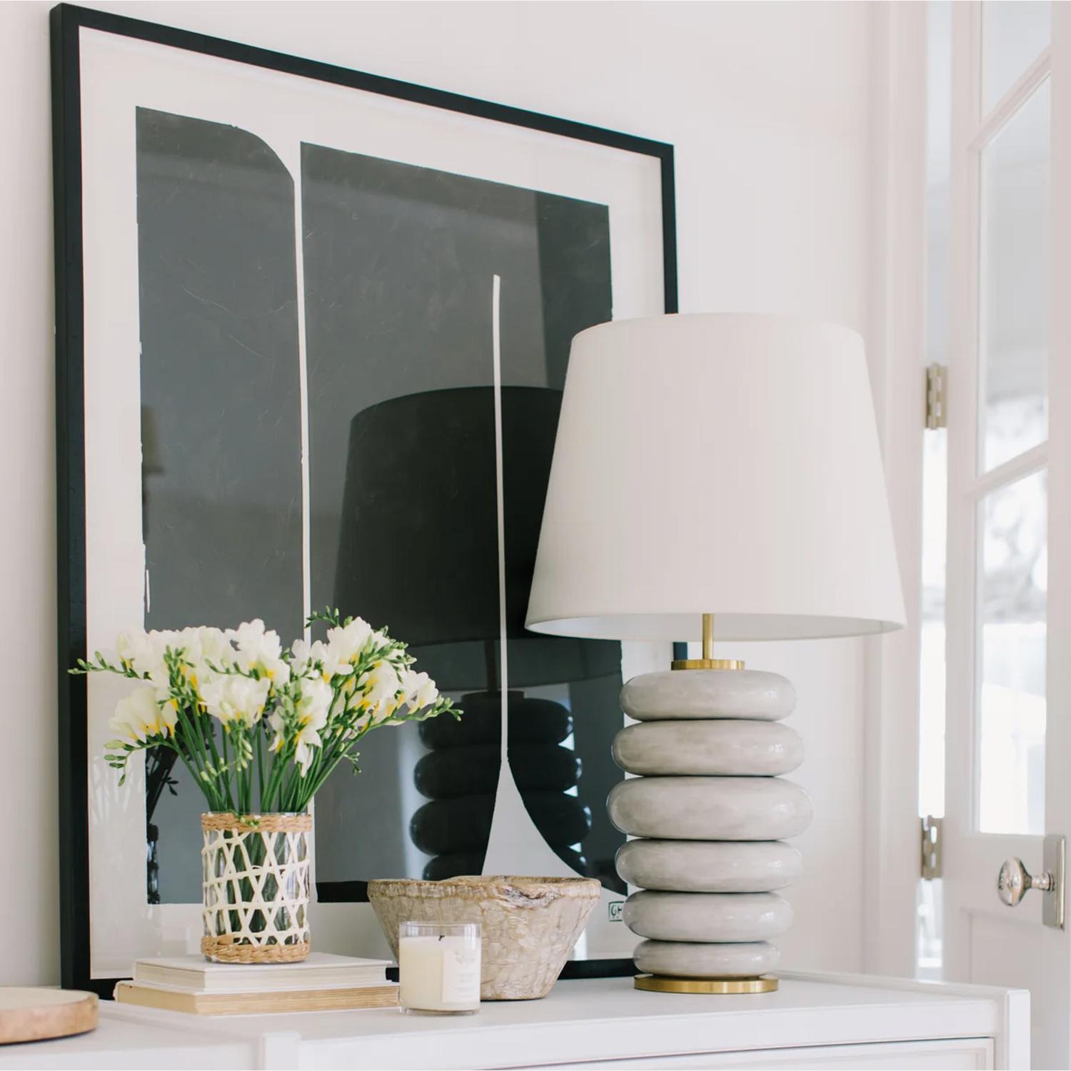 Phoebe Table Lamp White Table Lamp Antique White - Andrew Martin