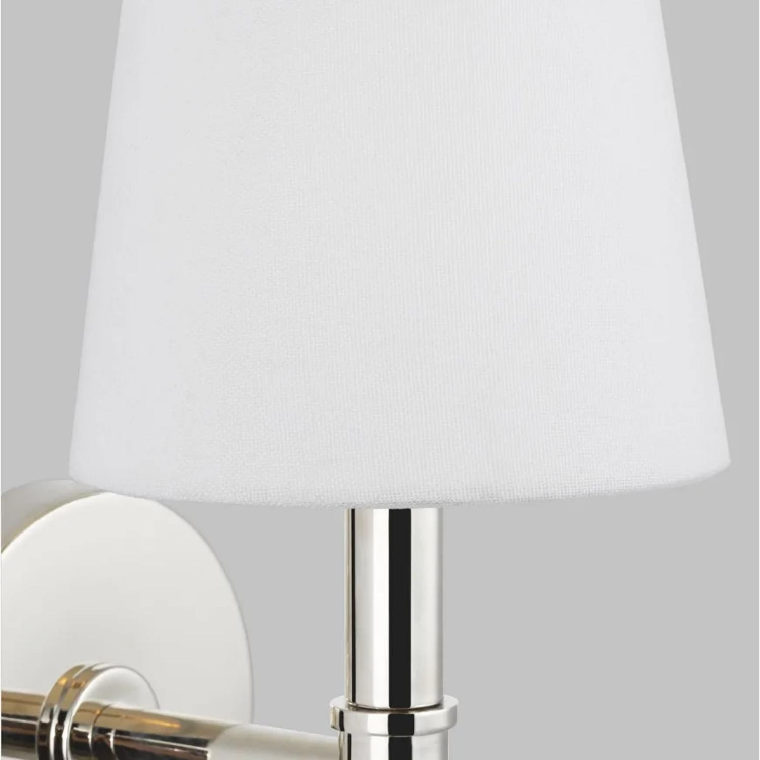 Hanover Wall Light Nickel Wall Light Polished Nickel - Andrew Martin
