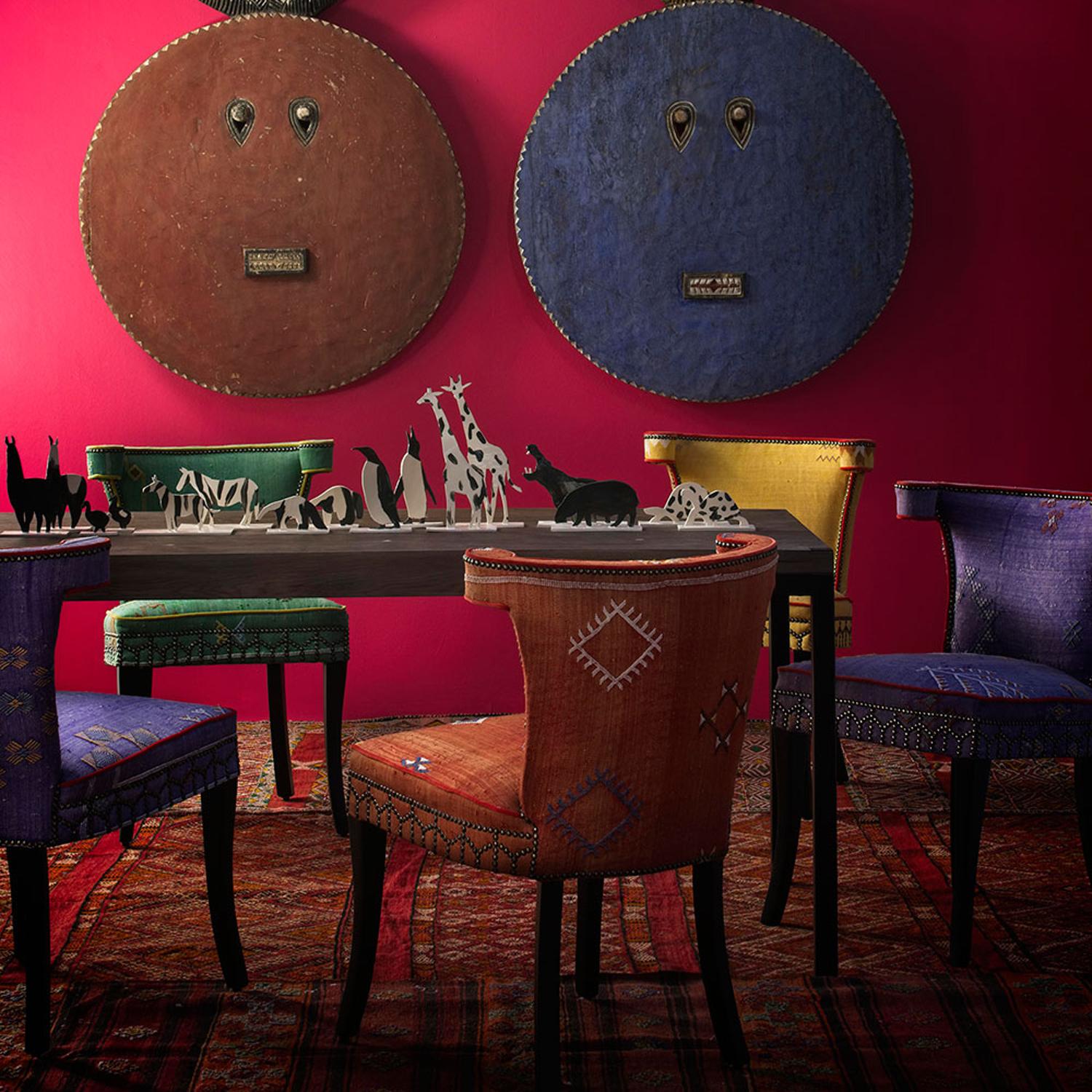 Vincent Dining Chair Moroccan Dining Chair Orange - Andrew Martin