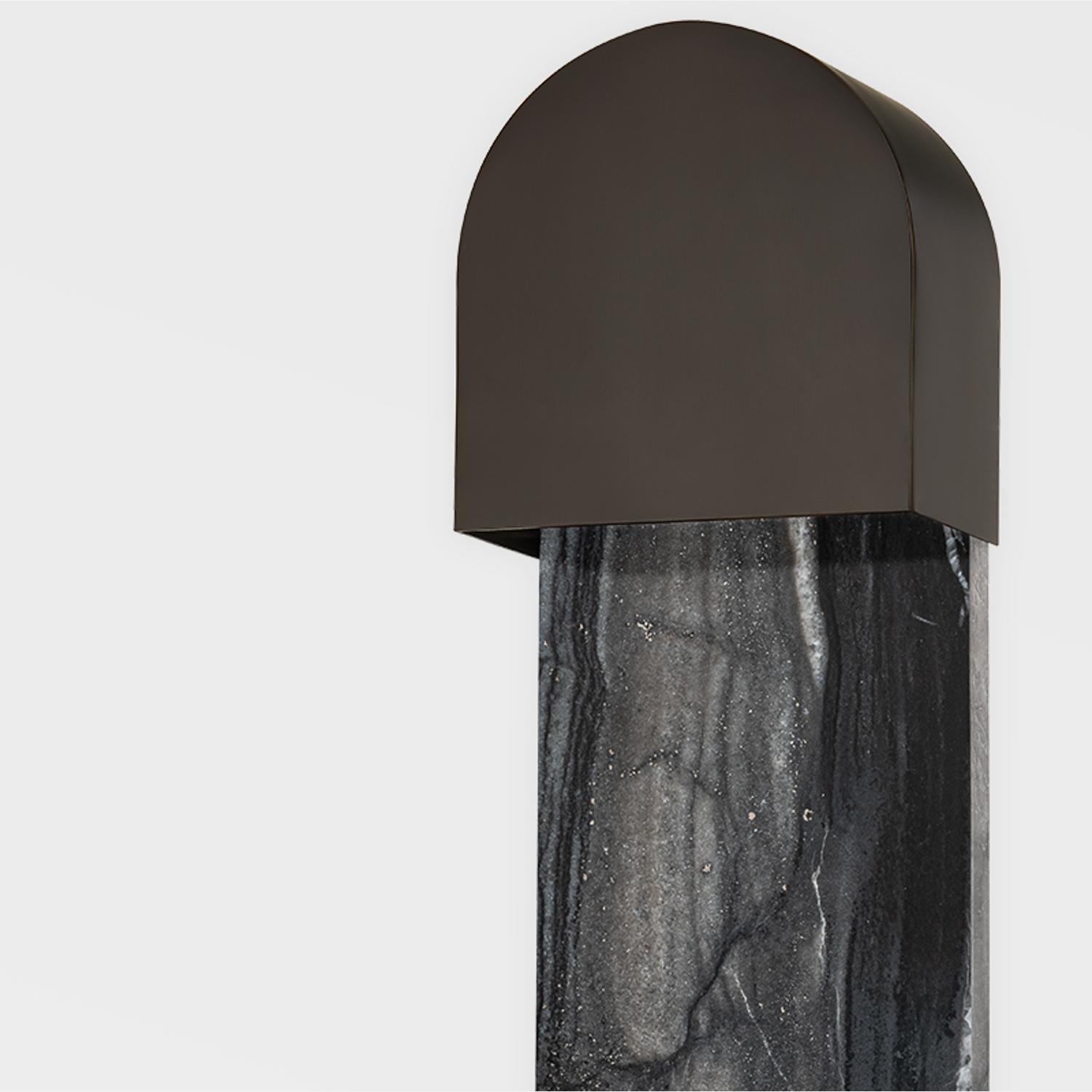 Hobart Wall Light Black Wall Light Black Brass - Andrew Martin