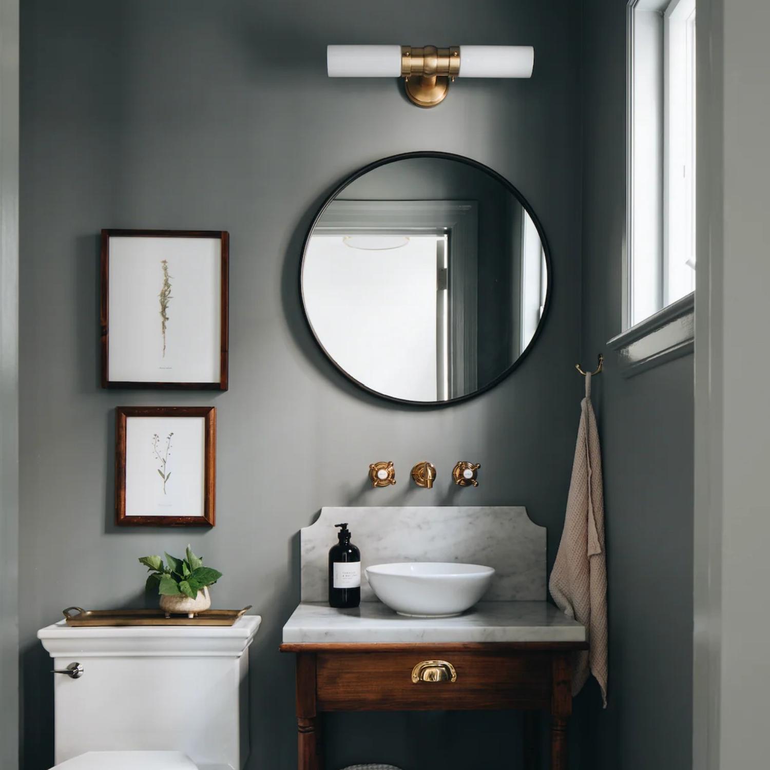 Graydon Double Wall Light Brass Light Hand-rubbed Antique Brass - Andrew Martin