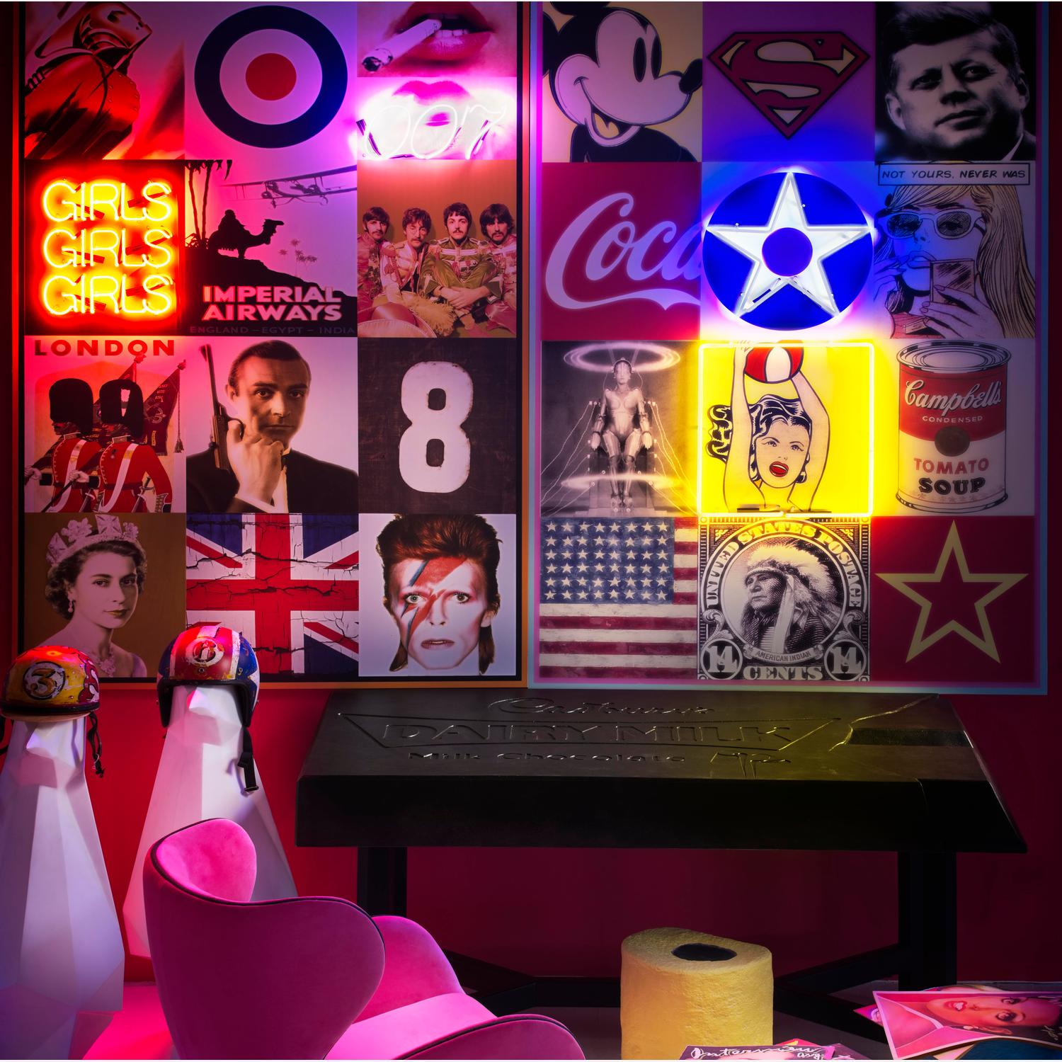 Neon - Britain Neon Artwork 122cm X 182cm Multicoloured - Andrew Martin