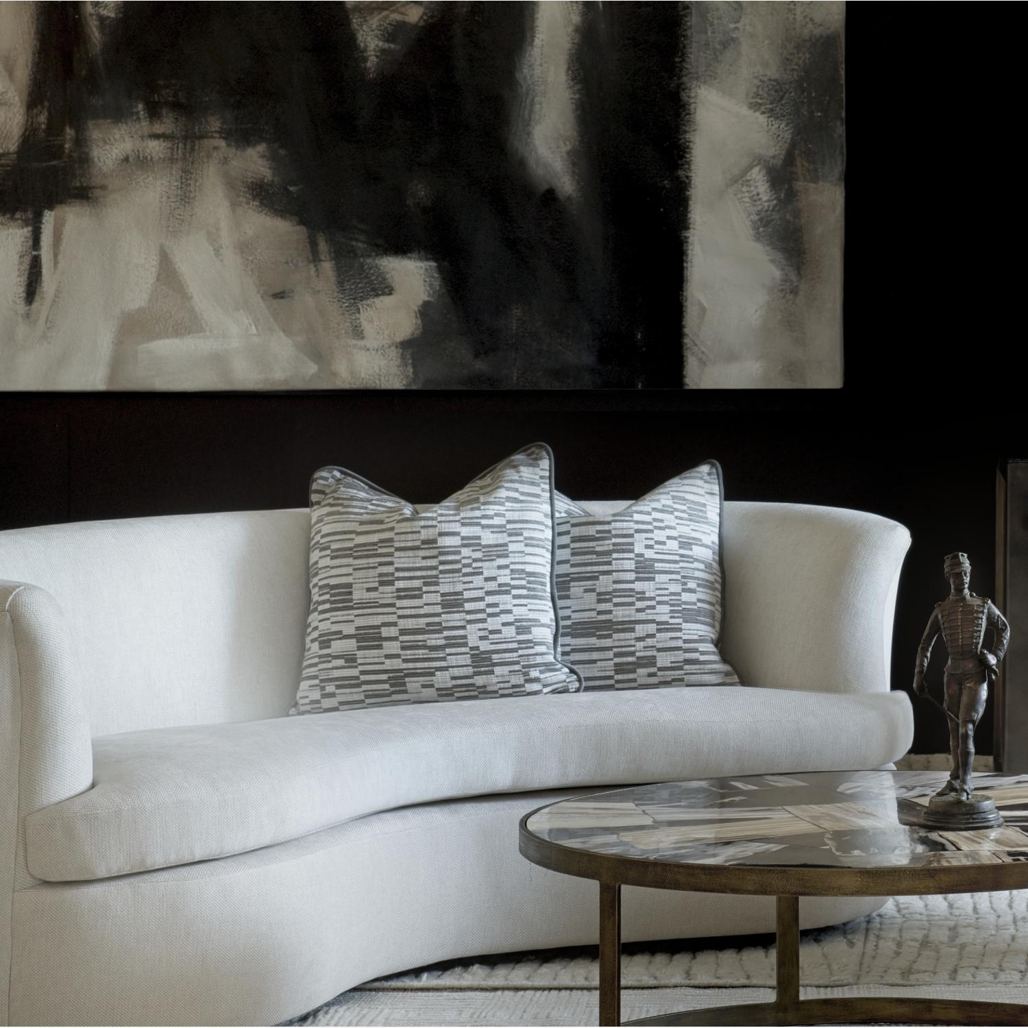 Rib Storm 50 50 Wool And Feather Mix Cushion 55cm X 55cm - Andrew Martin Woolkeepers Eco-conscious Wool Feather Filling Cotton Cotton Blen