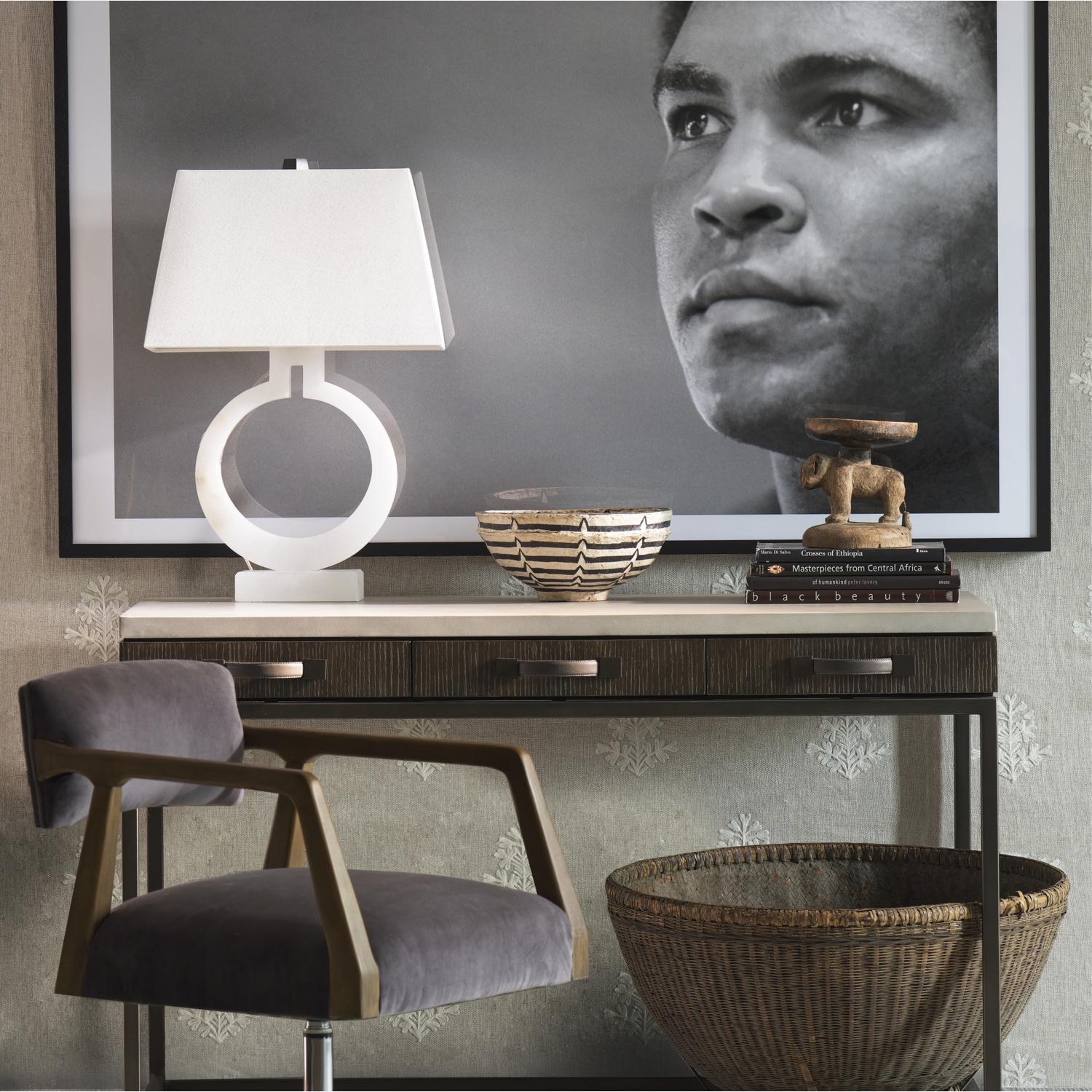 Ring Form Table Lamp Alabaster Table Lamp Small - Andrew Martin