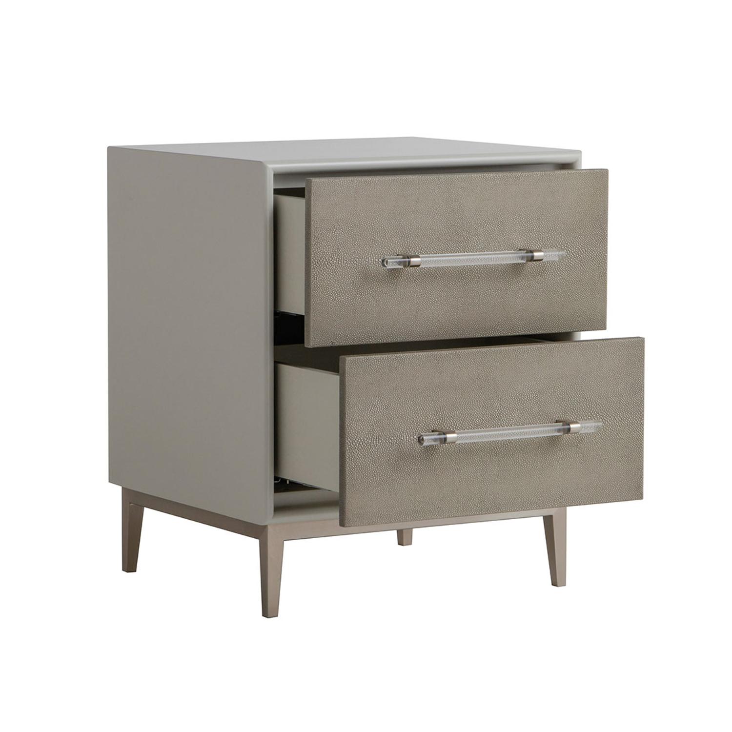 Alice Small Nightstand Grey Bedside Table - Andrew Martin