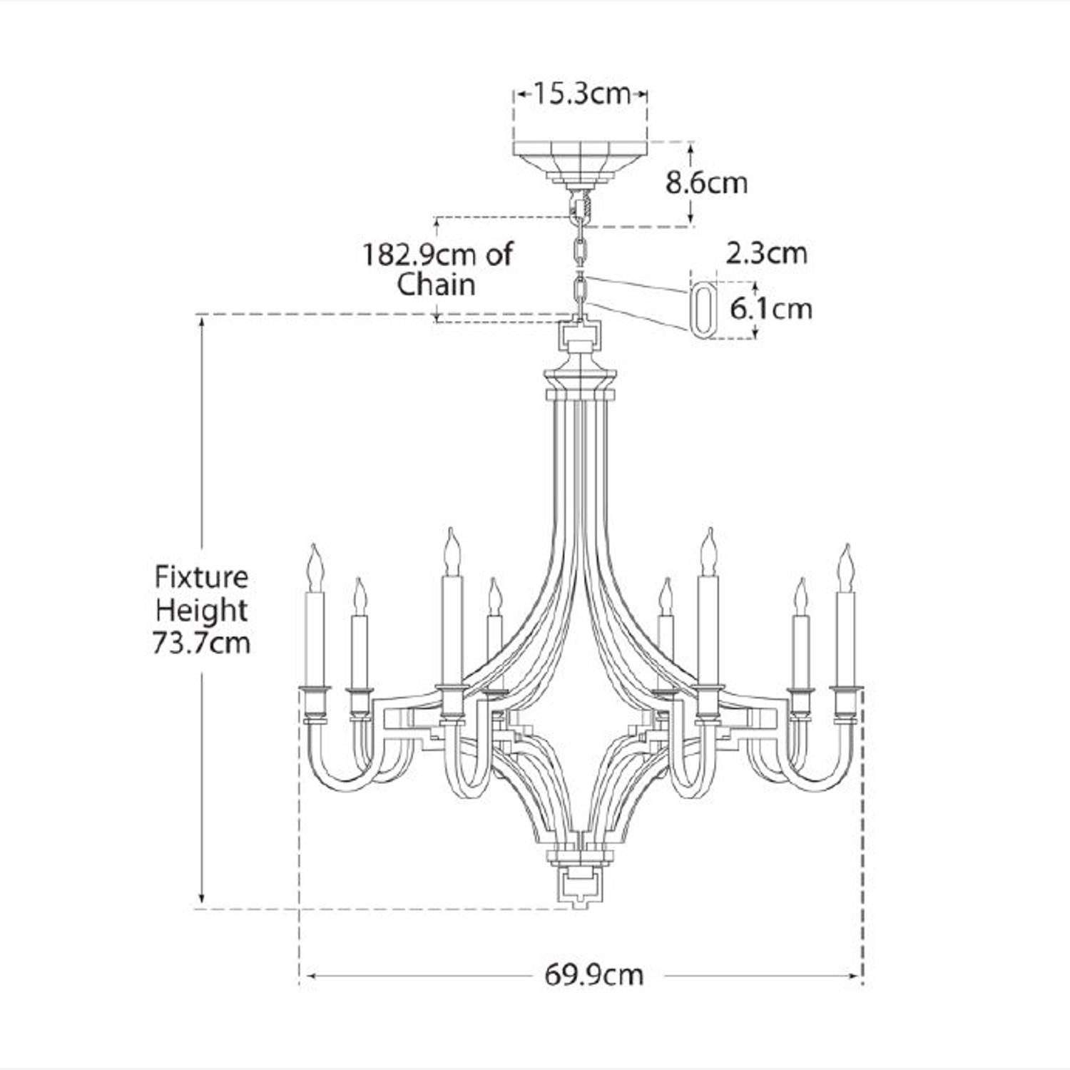 Mykonos Chandelier Iron Aged Iron - Andrew Martin