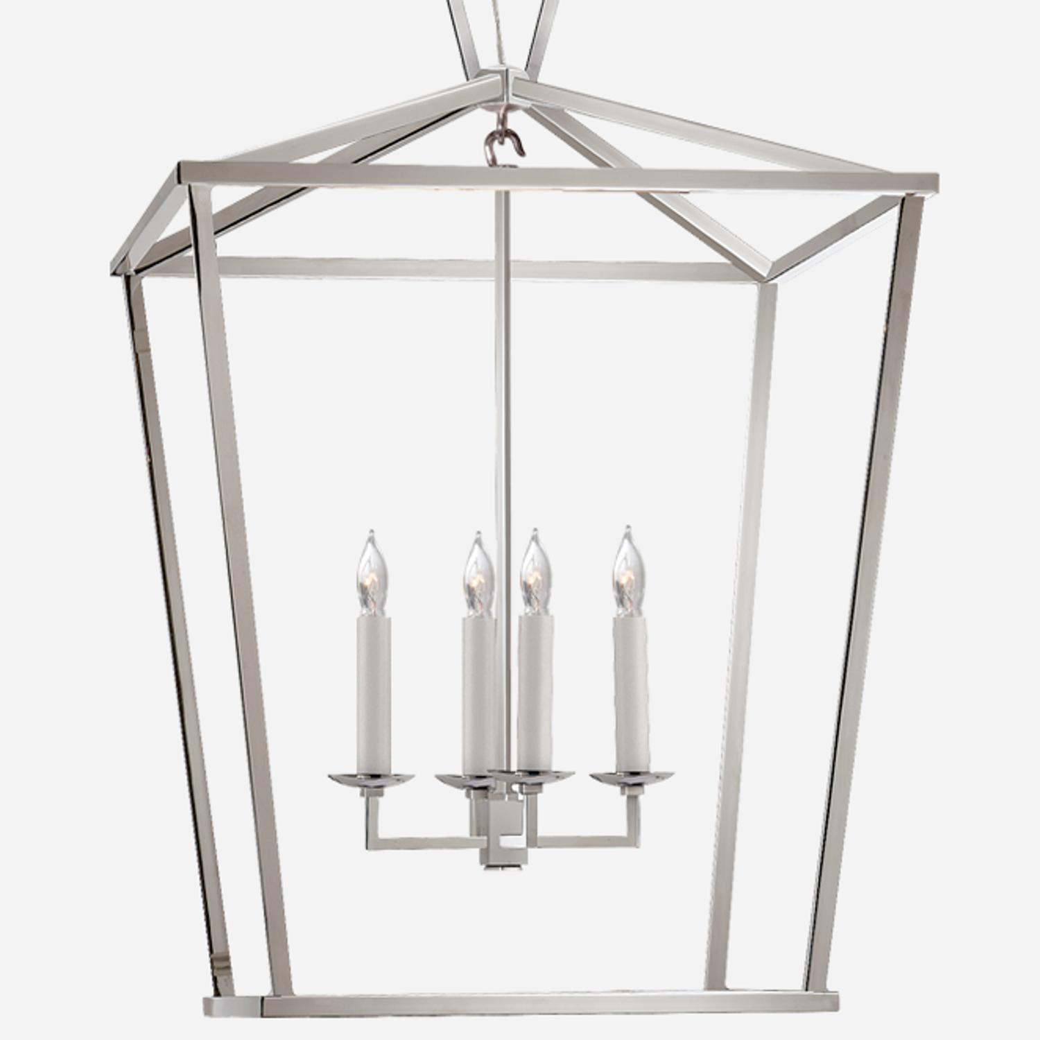 Darlana Pendant Nickel Lantern Medium Polished Nickel - Andrew Martin