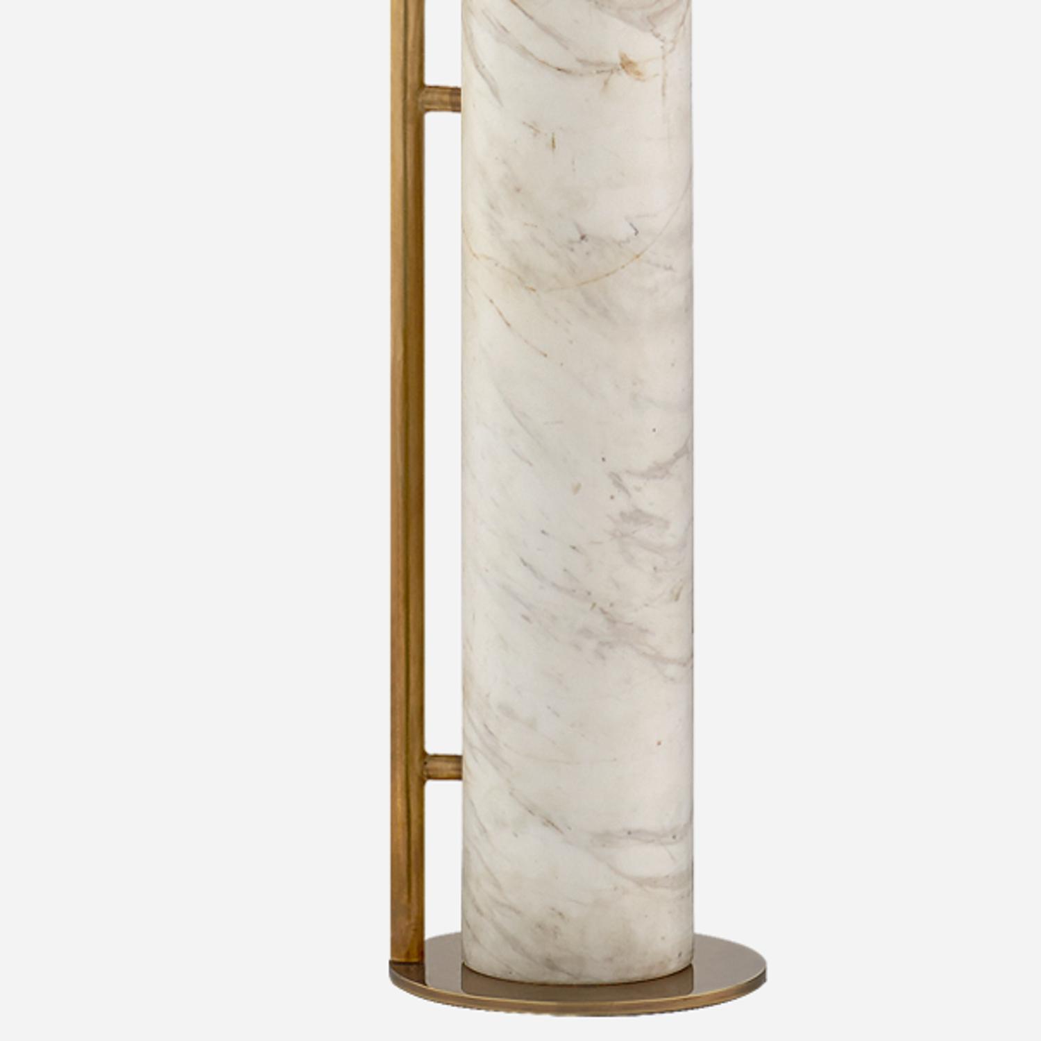 Alma Floor Lamp Brass Floor Lamp Antique-burnished Brass - Andrew Martin