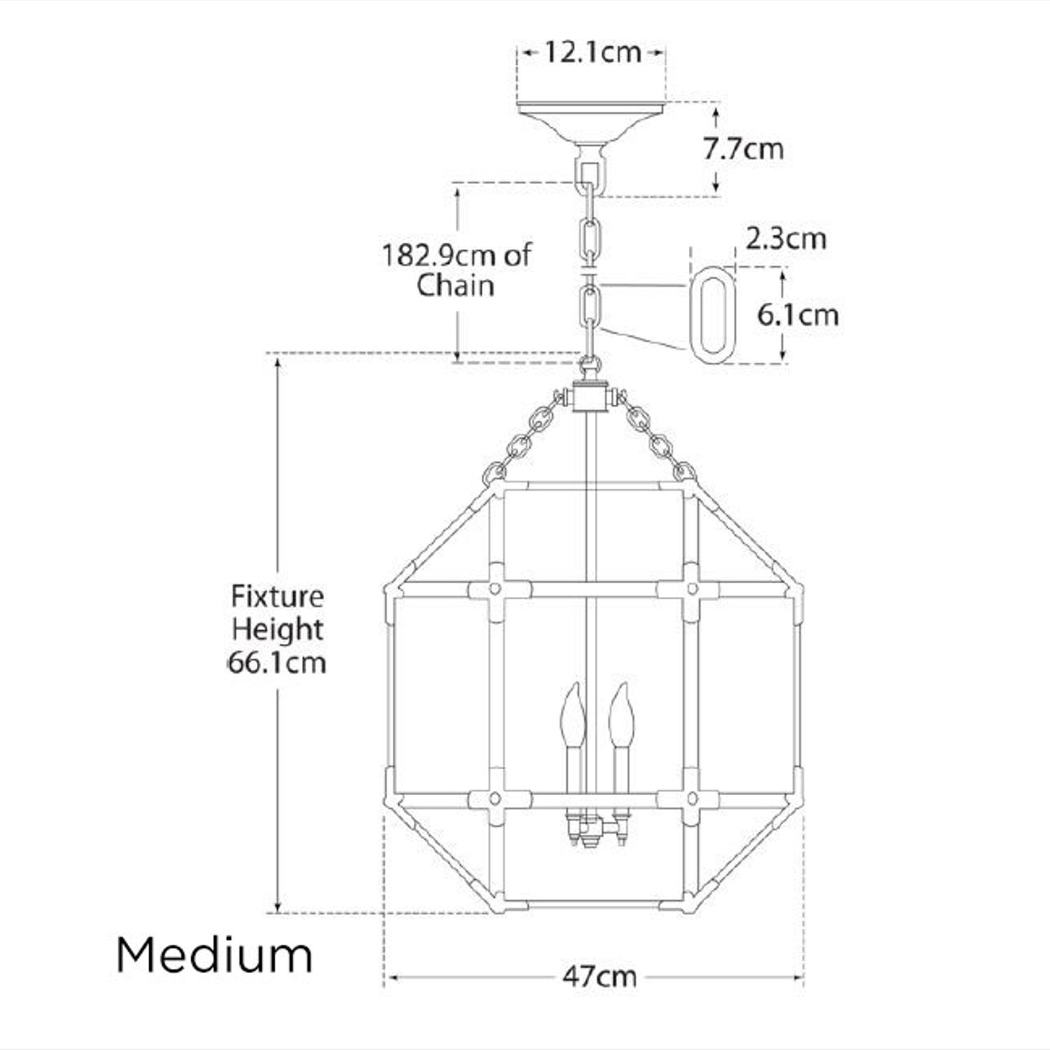 Morris Pendant Antique Zinc Pendant Light Medium - Andrew Martin