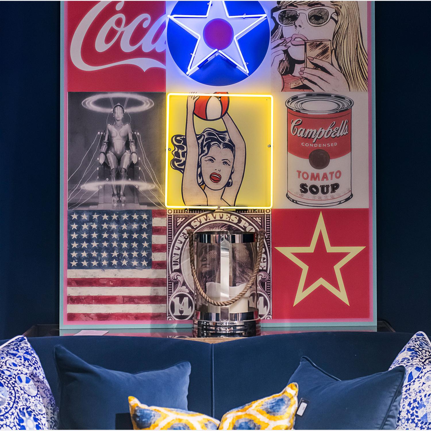 Neon - America 100x150 100cm X 150cm - Andrew Martin