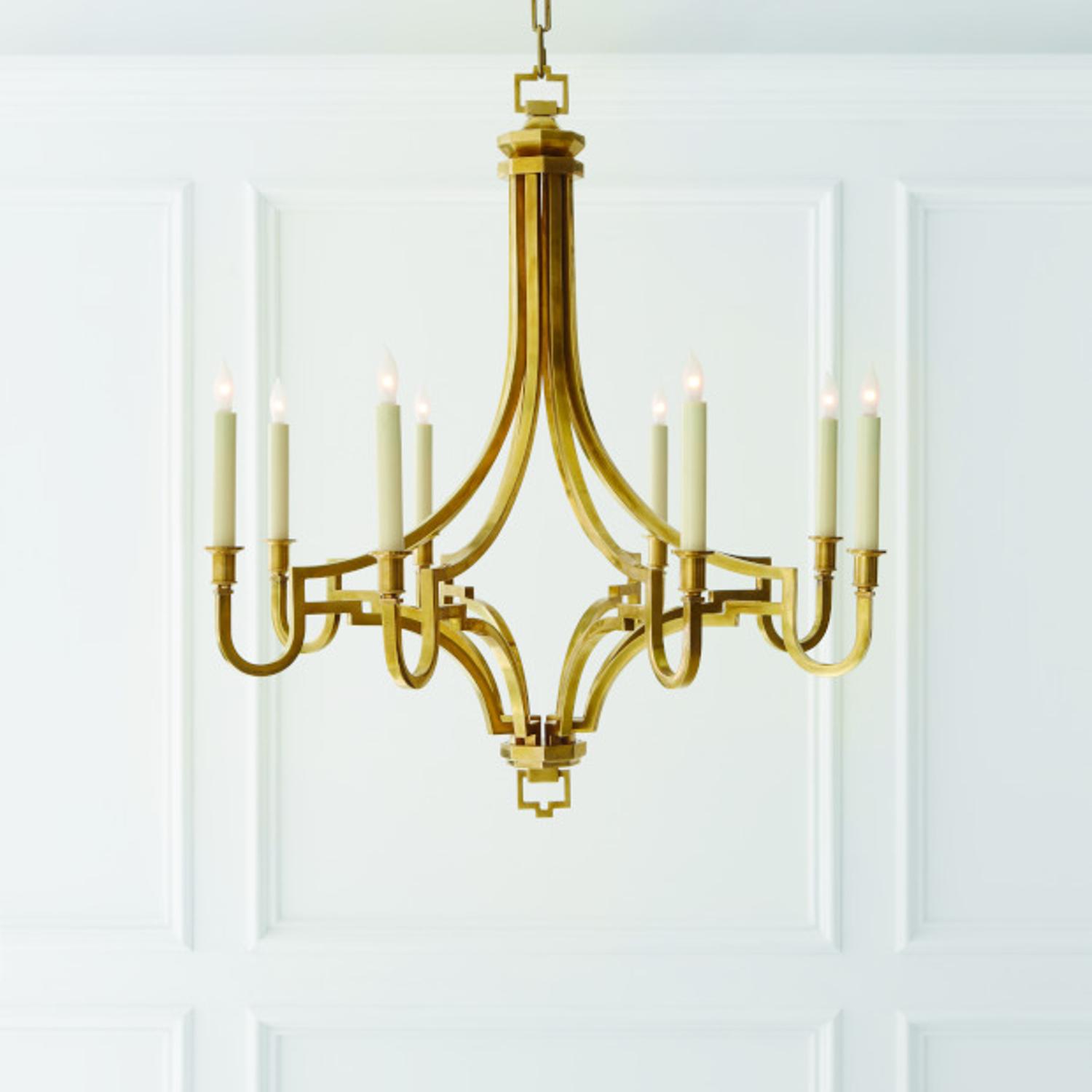 Mykonos Chandelier Brass Antique-burnished Brass - Andrew Martin