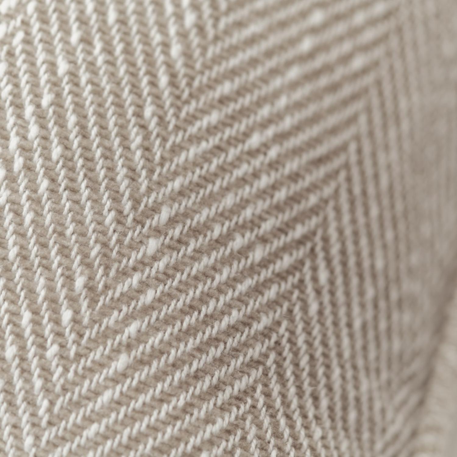 Summit Linen Sustainable Feather Cushion 55cm X 55cm - Andrew Martin Cotton Blend Linen Blend Viscose Blend Herringbone Plain