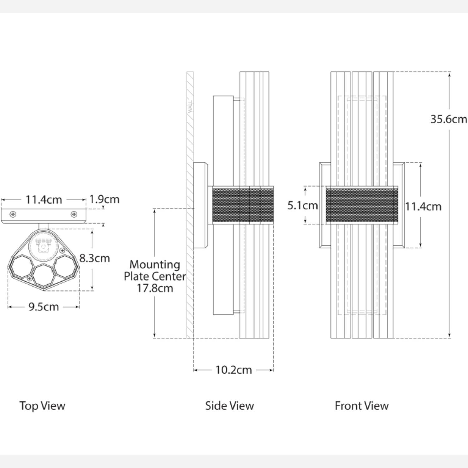 Fascio Wall Light Bronze Wall Light Medium - Andrew Martin