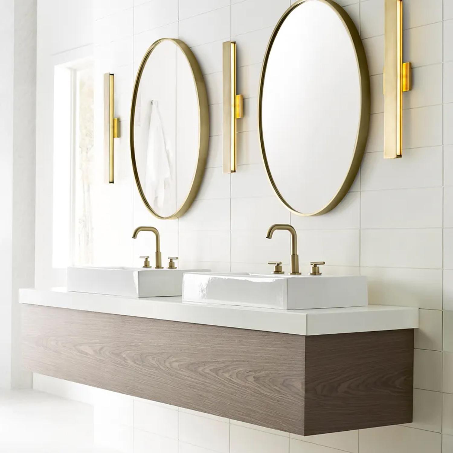 Bau Wall Light Brass Wall Light Natural Brass - Andrew Martin
