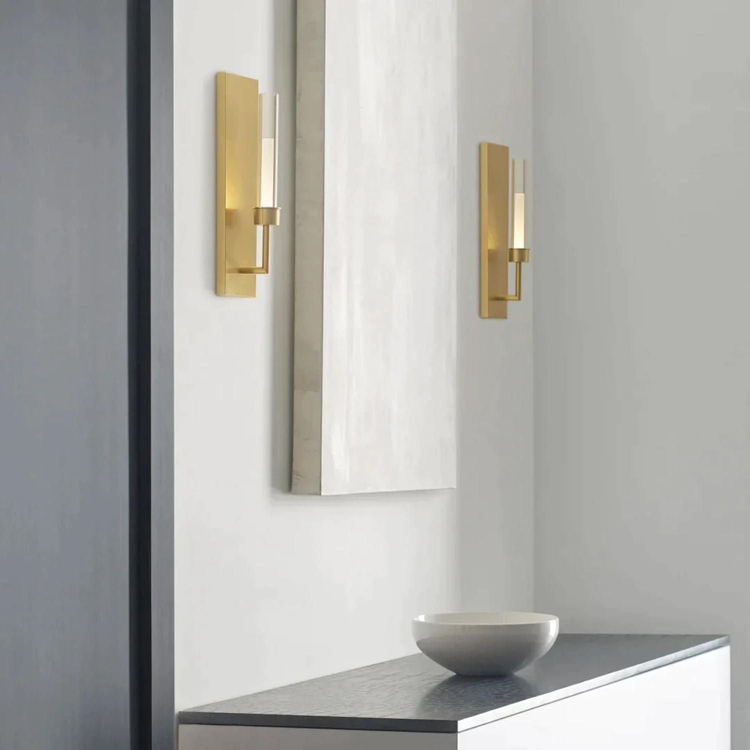 Linger Wall Light Brass Wall Light Natural Brass - Andrew Martin