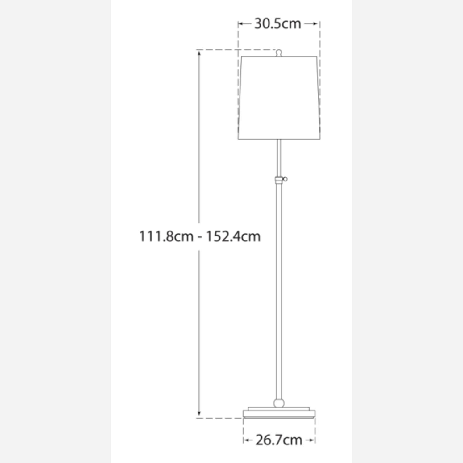 Bryant Floor Lamp Nickel Floor Lamp Polished Nickel - Andrew Martin