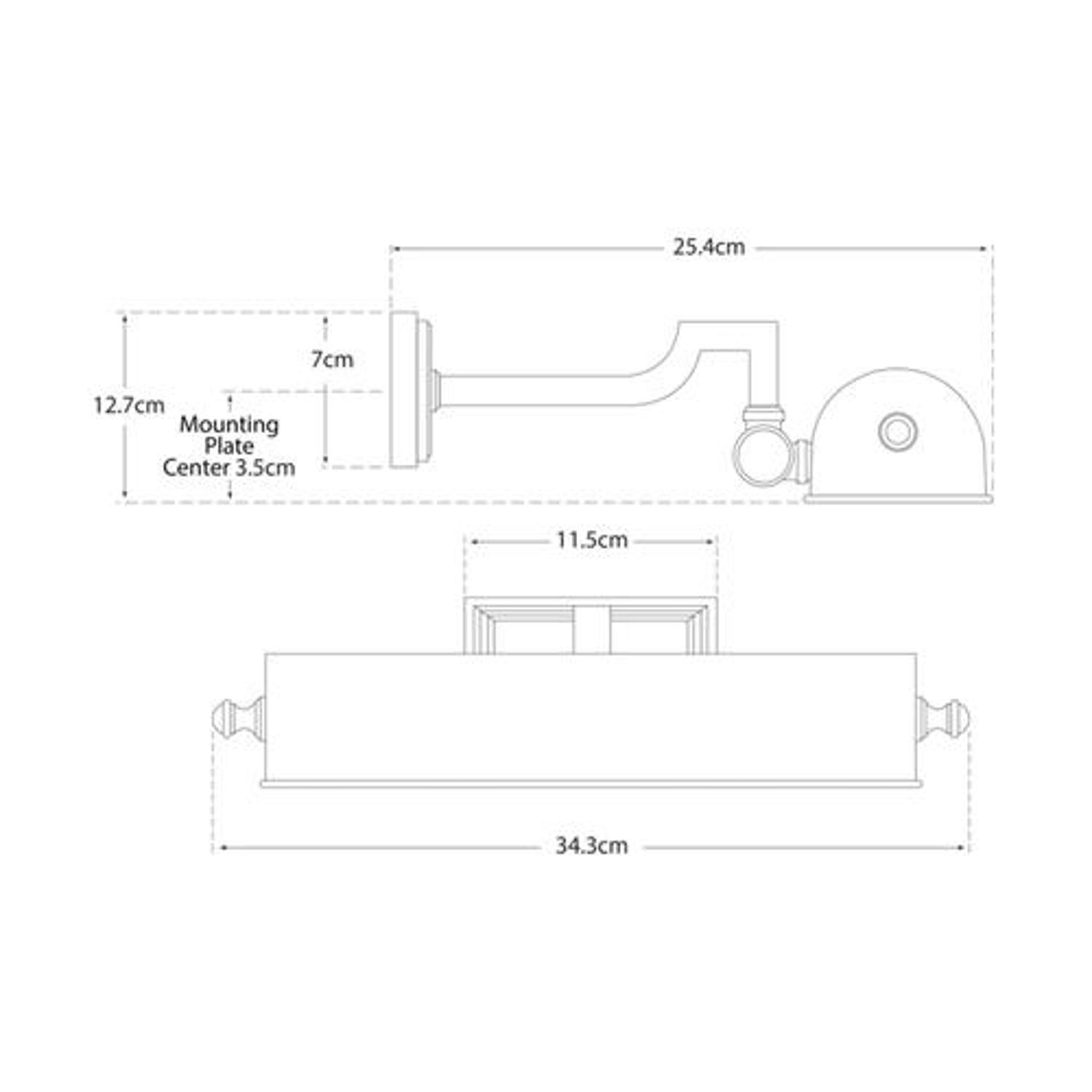 Dean Single Picture Light Brass Picture Light Small Natural Brass - Andrew Martin