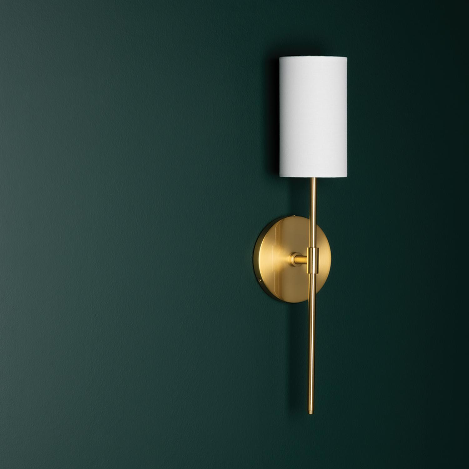 Olivia Wall Light Brass Wall Light Aged Brass - Andrew Martin