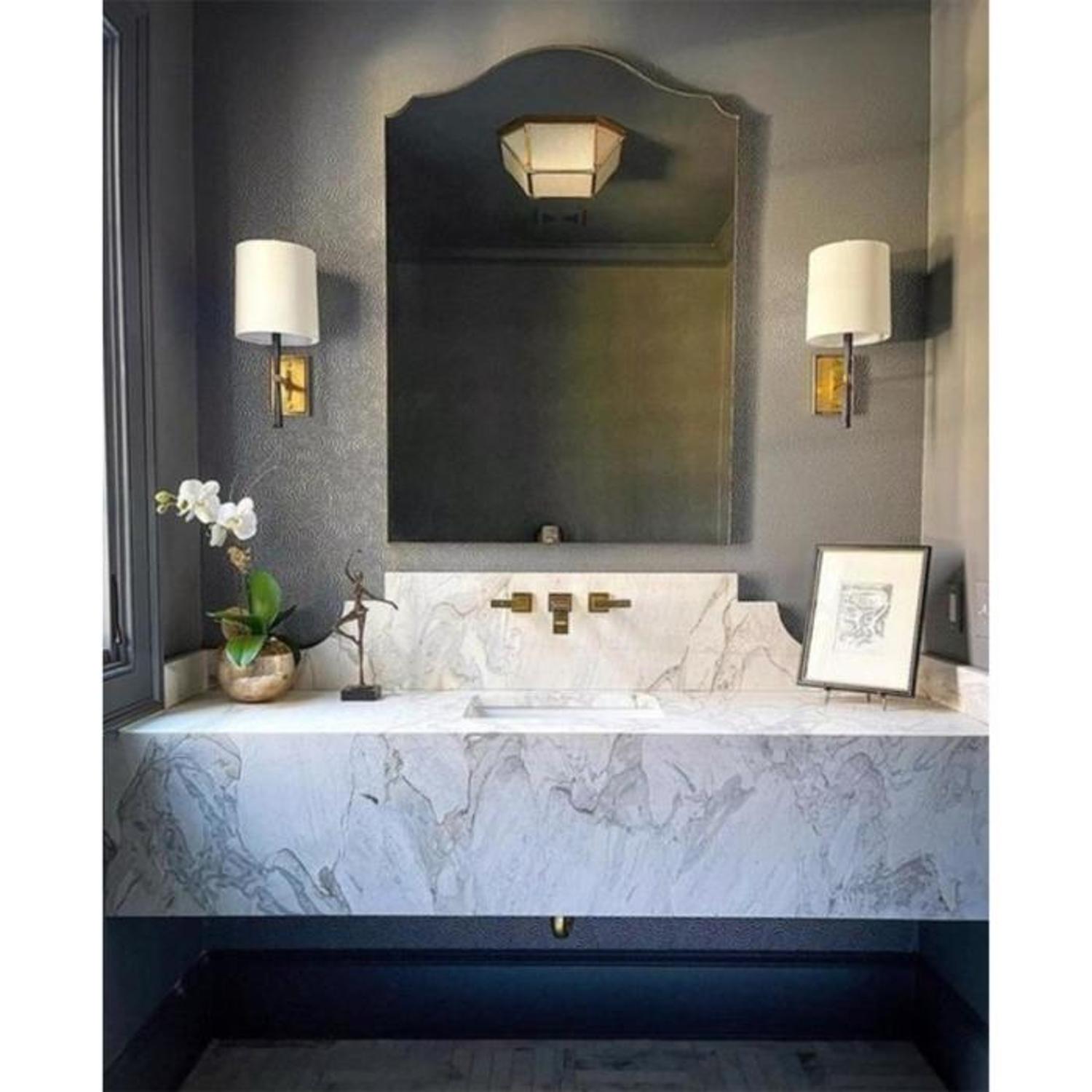 Refined Rib Wall Light Brass Wall Light Ebony Resin Soft Brass - Andrew Martin