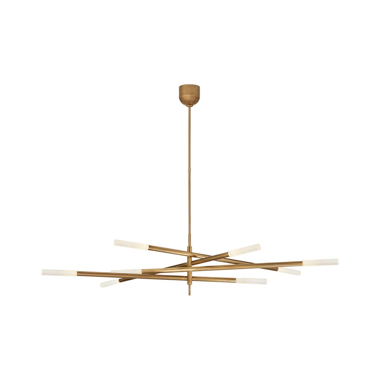 Rousseau Chandelier Grande Brass Chandelier Antique-burnished Brass Crystal - Andrew Martin