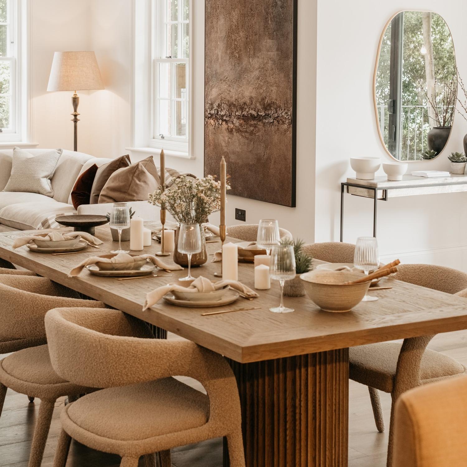 Knox Dining Chair Chair Bronze Dark Neutral - Andrew Martin Boucle Other Fabric