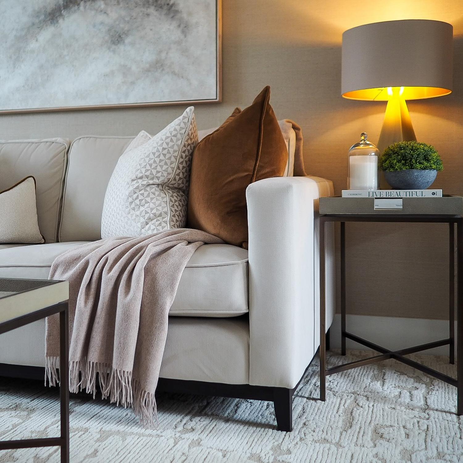 Medici Pigment Sustainable Feather Cushion - Andrew Martin Eco-conscious Cotton Velvet Plain