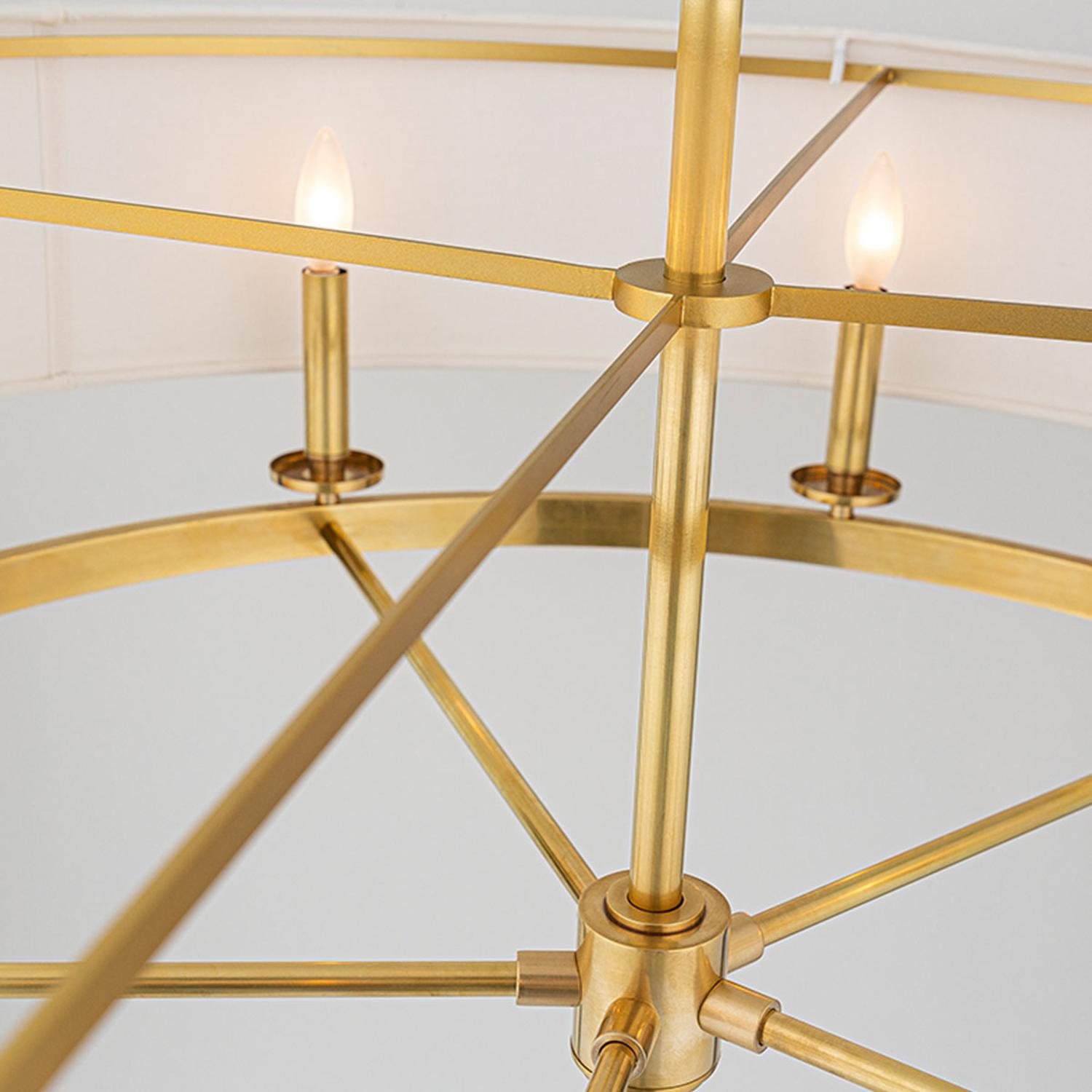 Durham Round Pendant Ceiling Light Brass - Andrew Martin