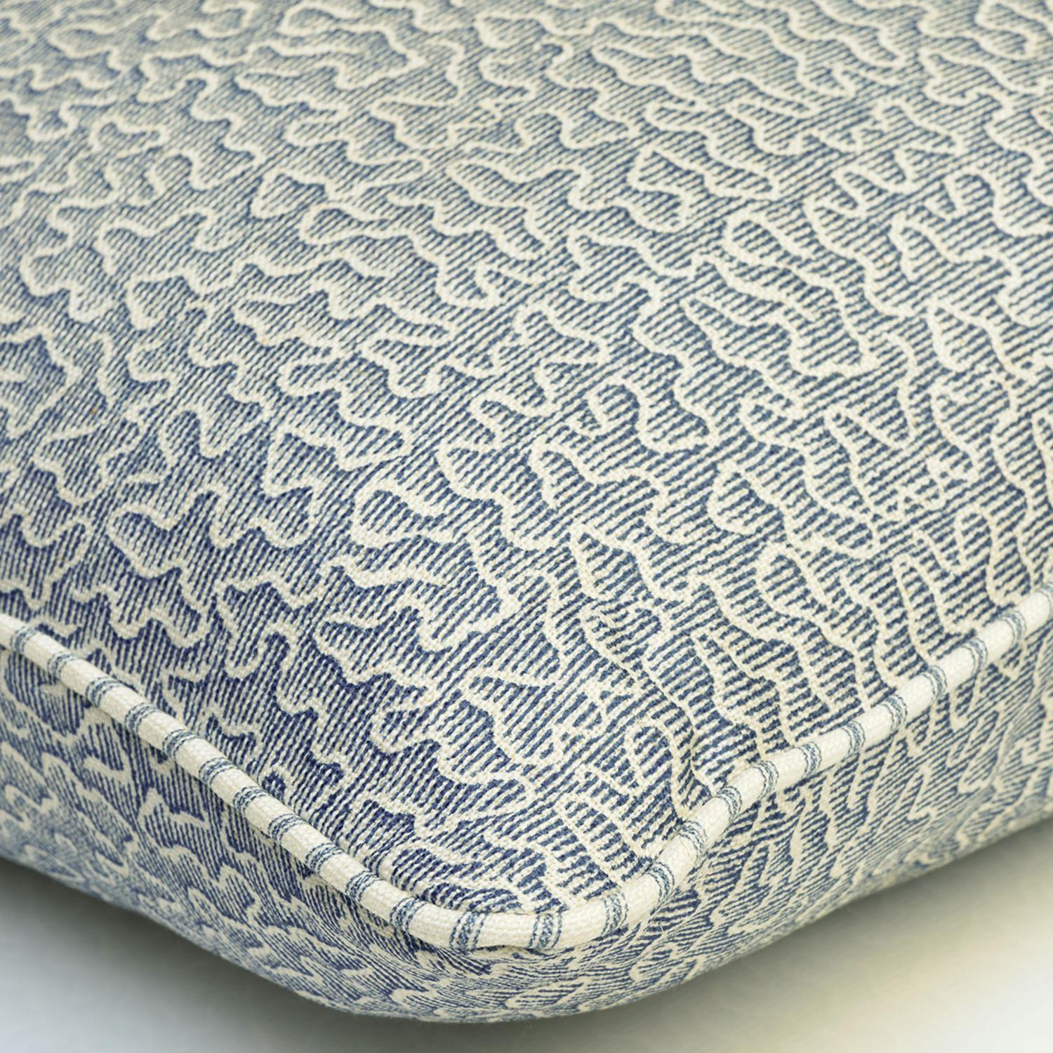 Pollen Denim Sustainable Feather Cushion - Andrew Martin Eco-conscious Linen Blend Viscose Blend Small Prints