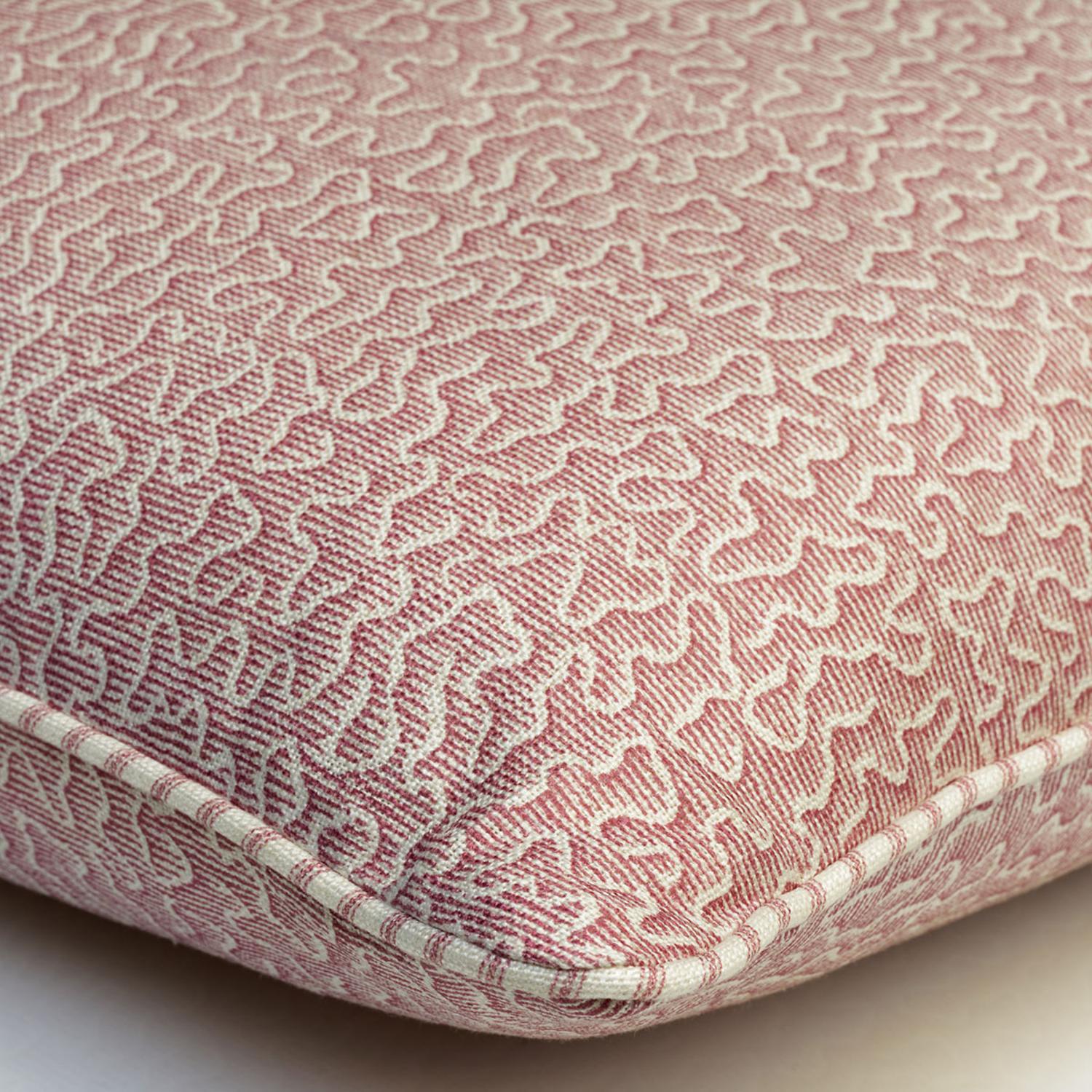 Pollen Pink Sustainable Feather Cushion - Andrew Martin Eco-conscious Linen Blend Viscose Blend Small Prints