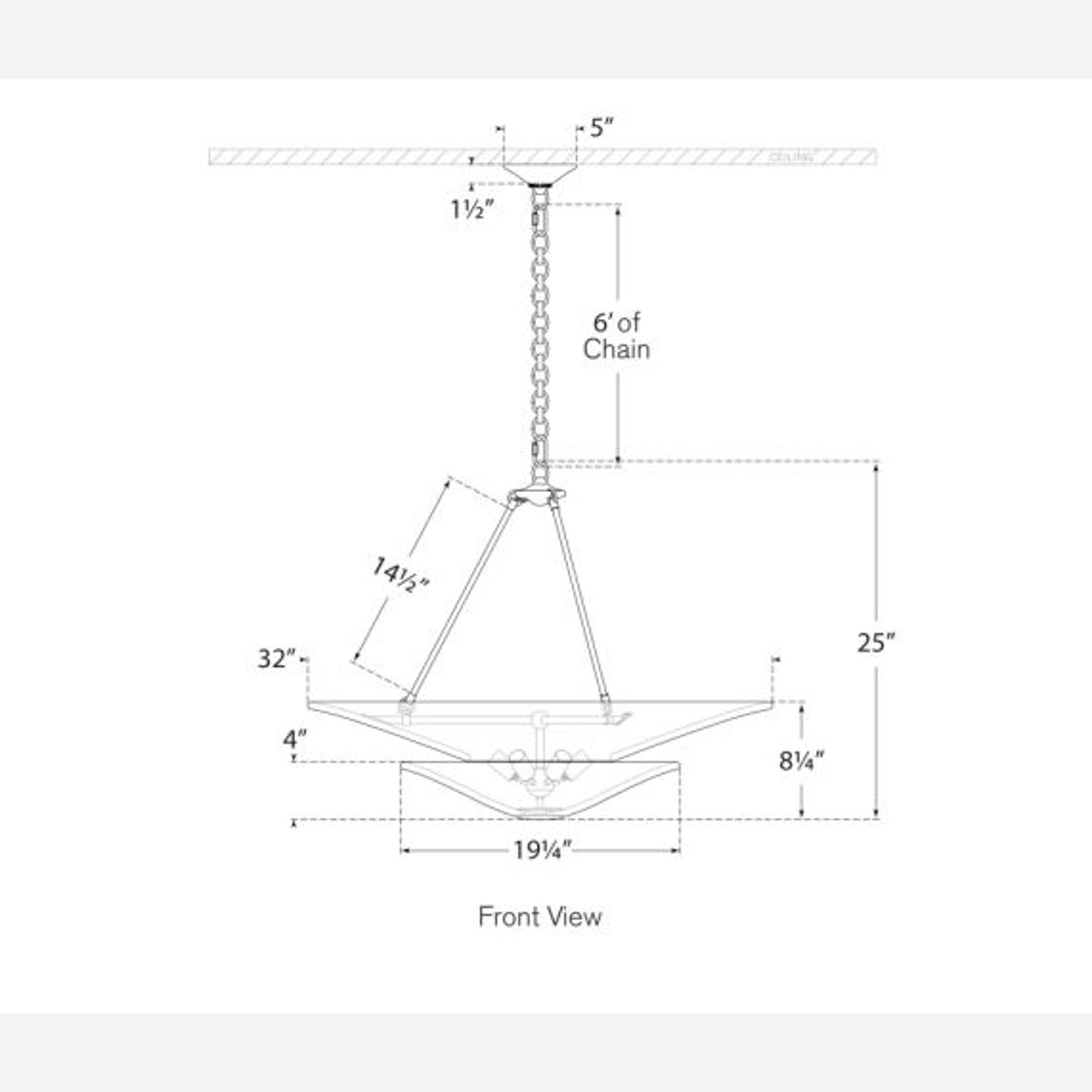 Mollino Chandelier Brass Gold White - Andrew Martin