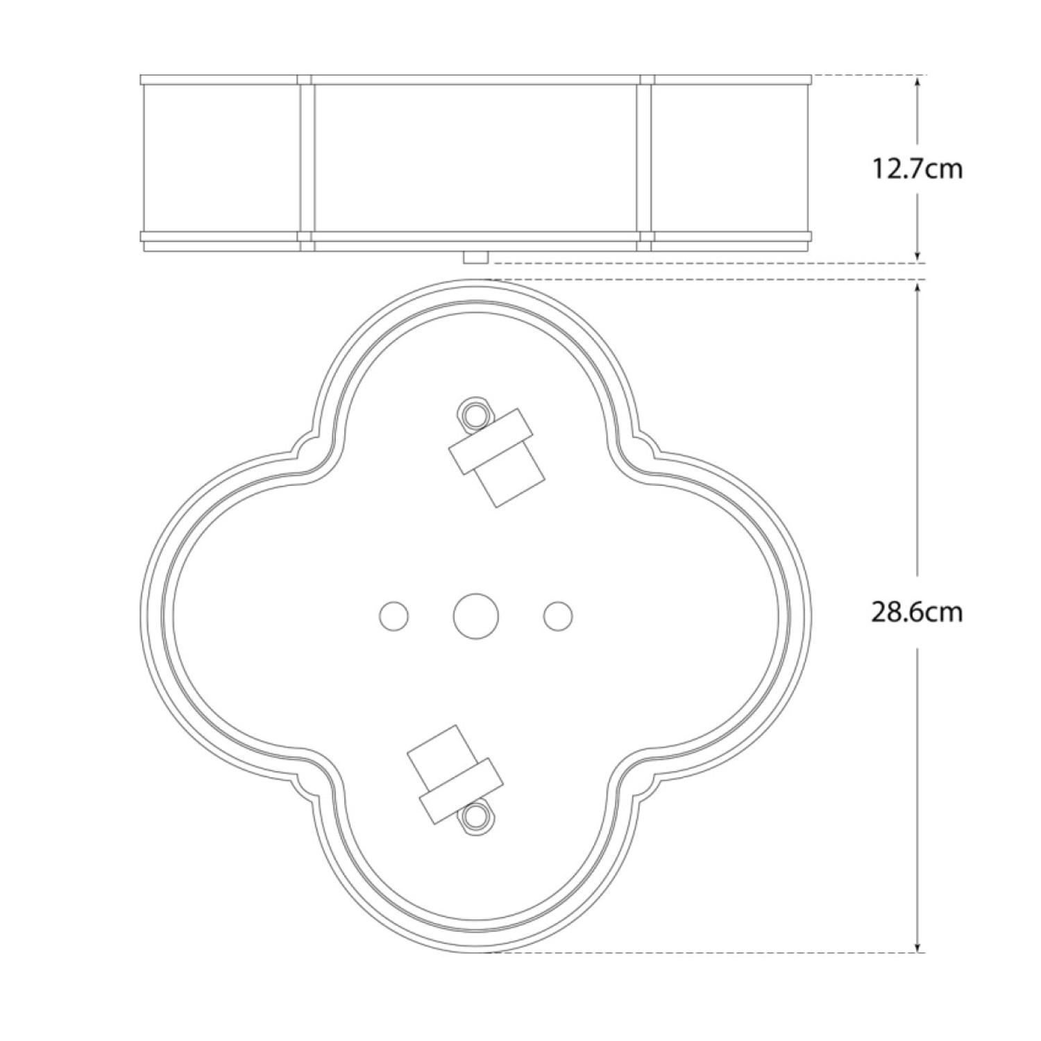 Basil Ceiling Light Large Brass Ceiling Light Large Natural Brass Glass - Andrew Martin