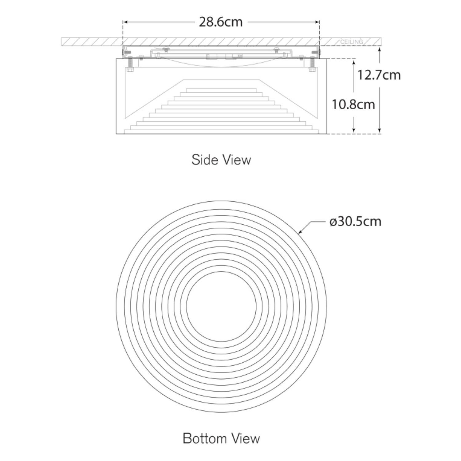 Otto Flush Bronze Flush Mount Small - Andrew Martin