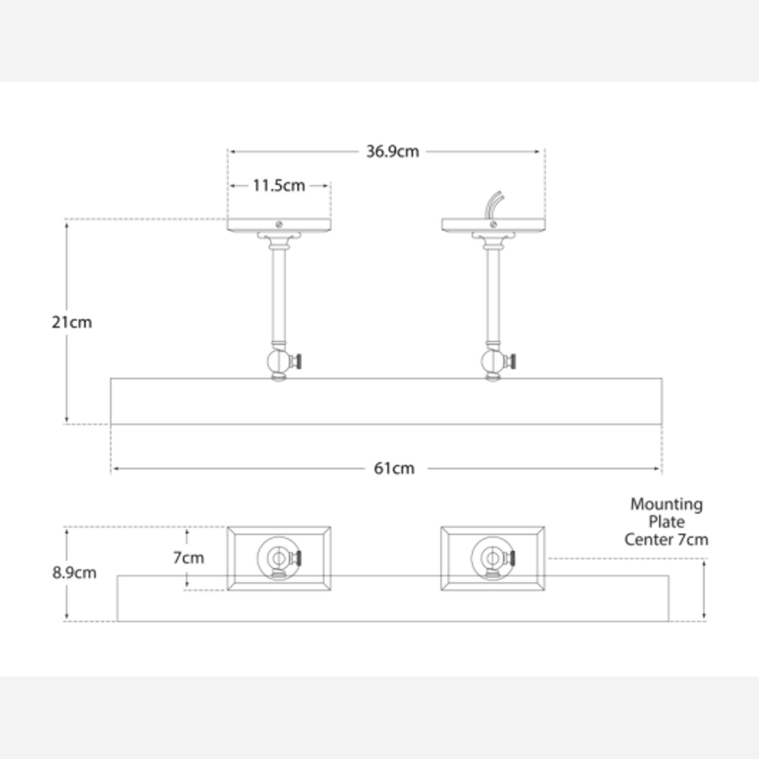 Cabinet Maker S Double Picture Light Bronze Picture Light Small - Andrew Martin