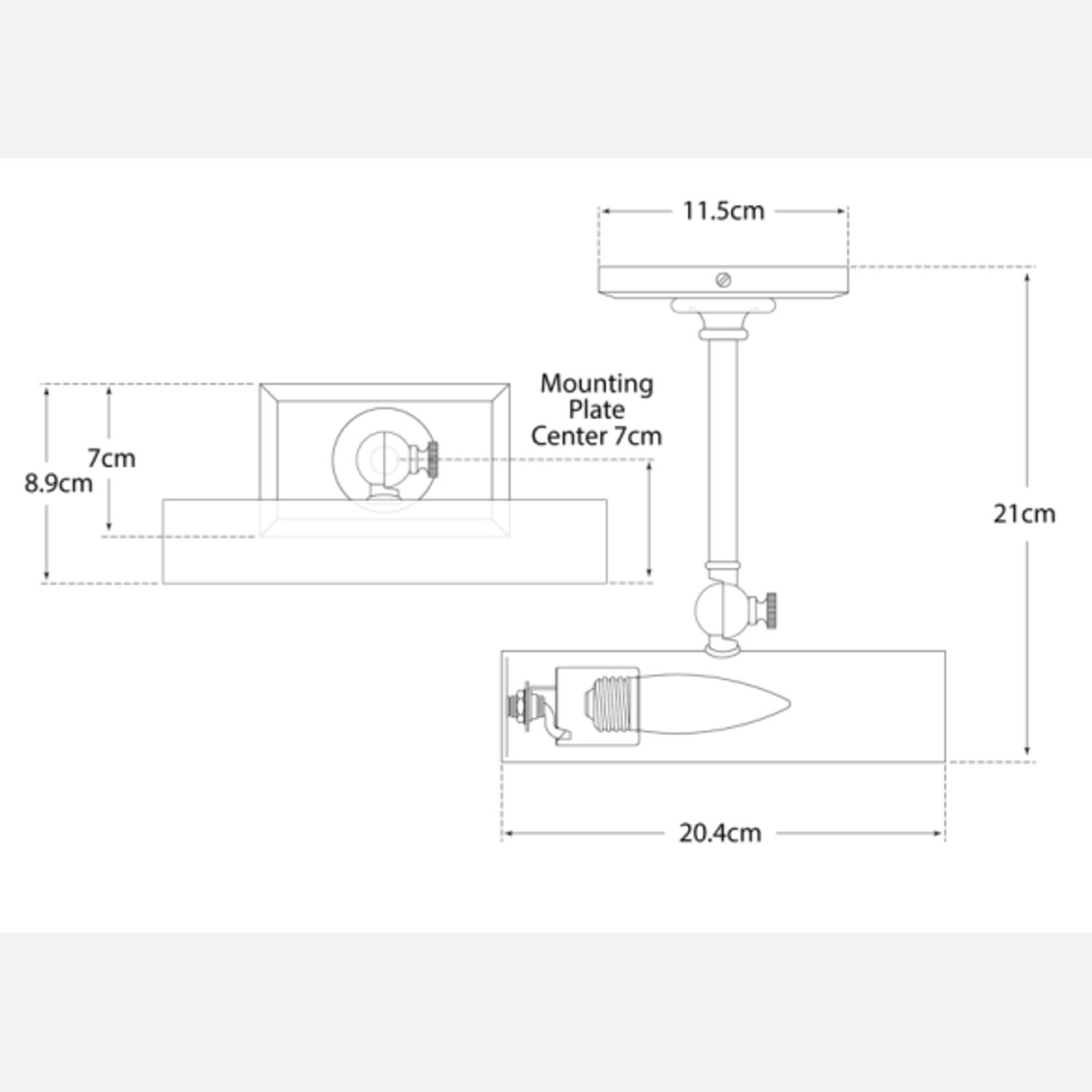Cabinet Maker S Single Picture Light Bronze Picture Light Large - Andrew Martin